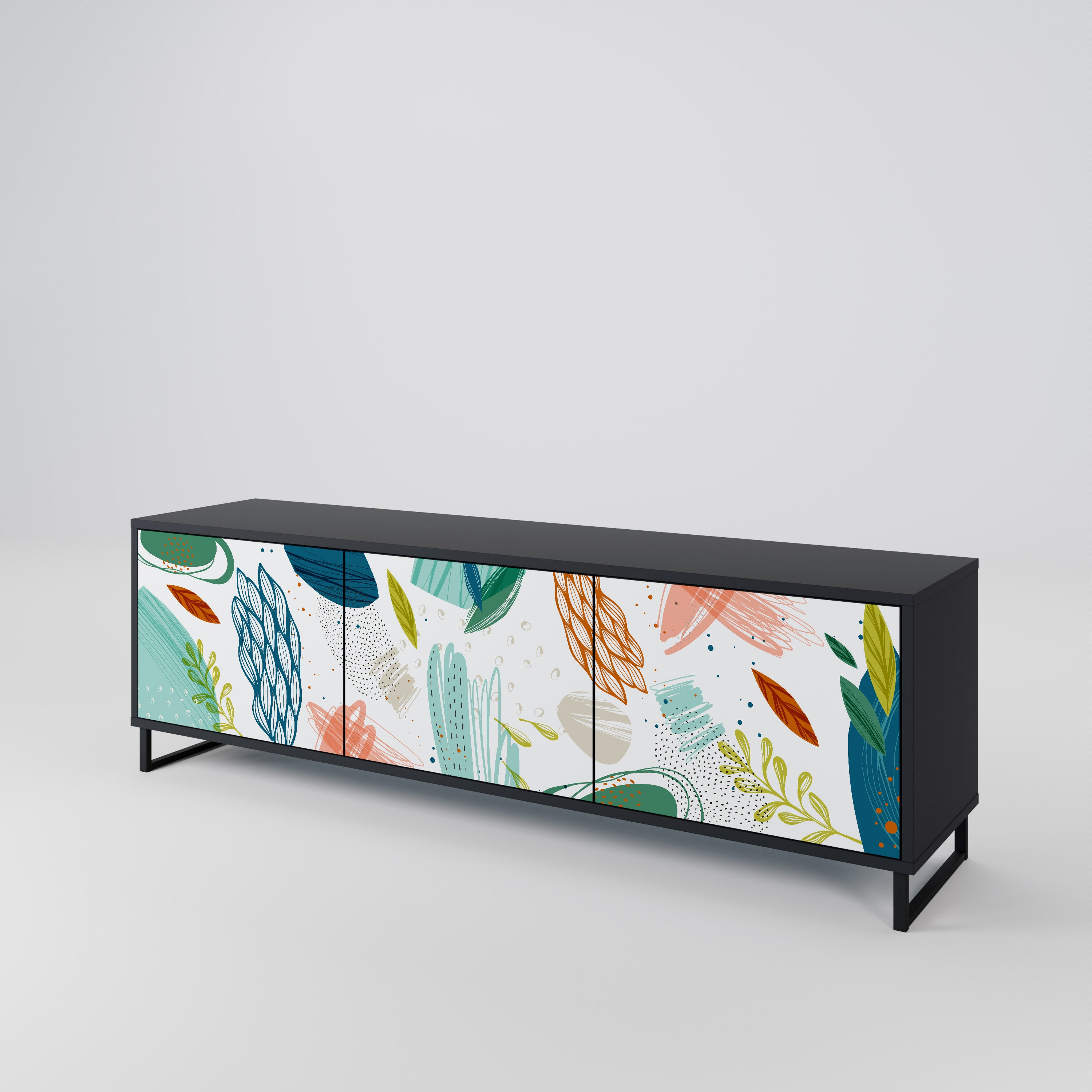 BOTANICAL HURRICANE Mueble de TV de 3 Puertas