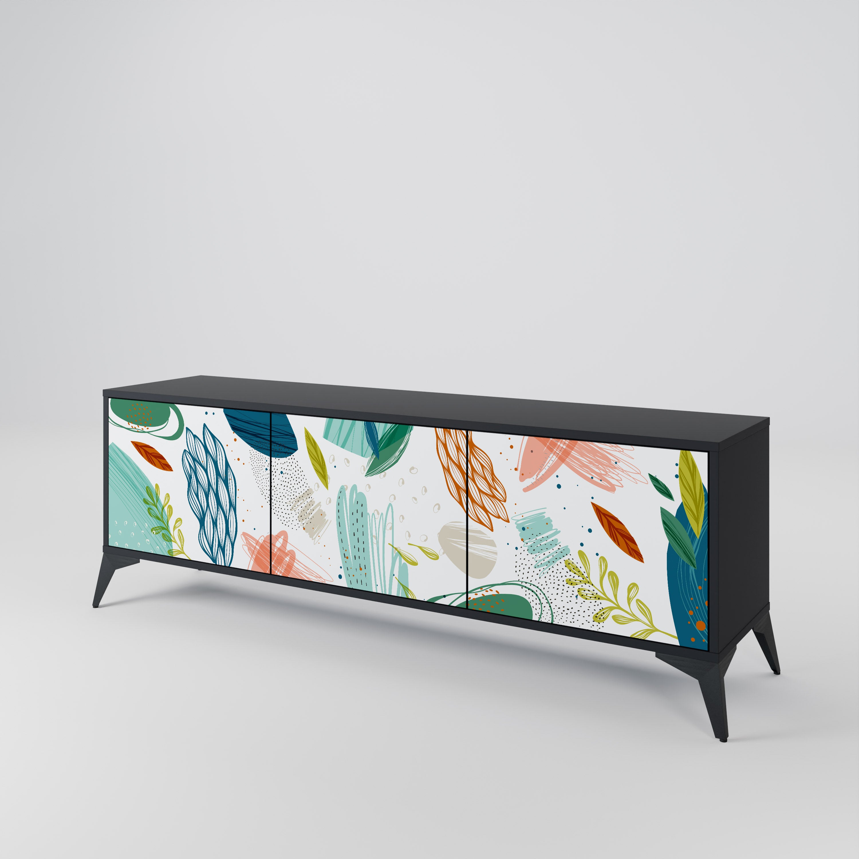 BOTANICAL HURRICANE Mueble de TV de 3 Puertas