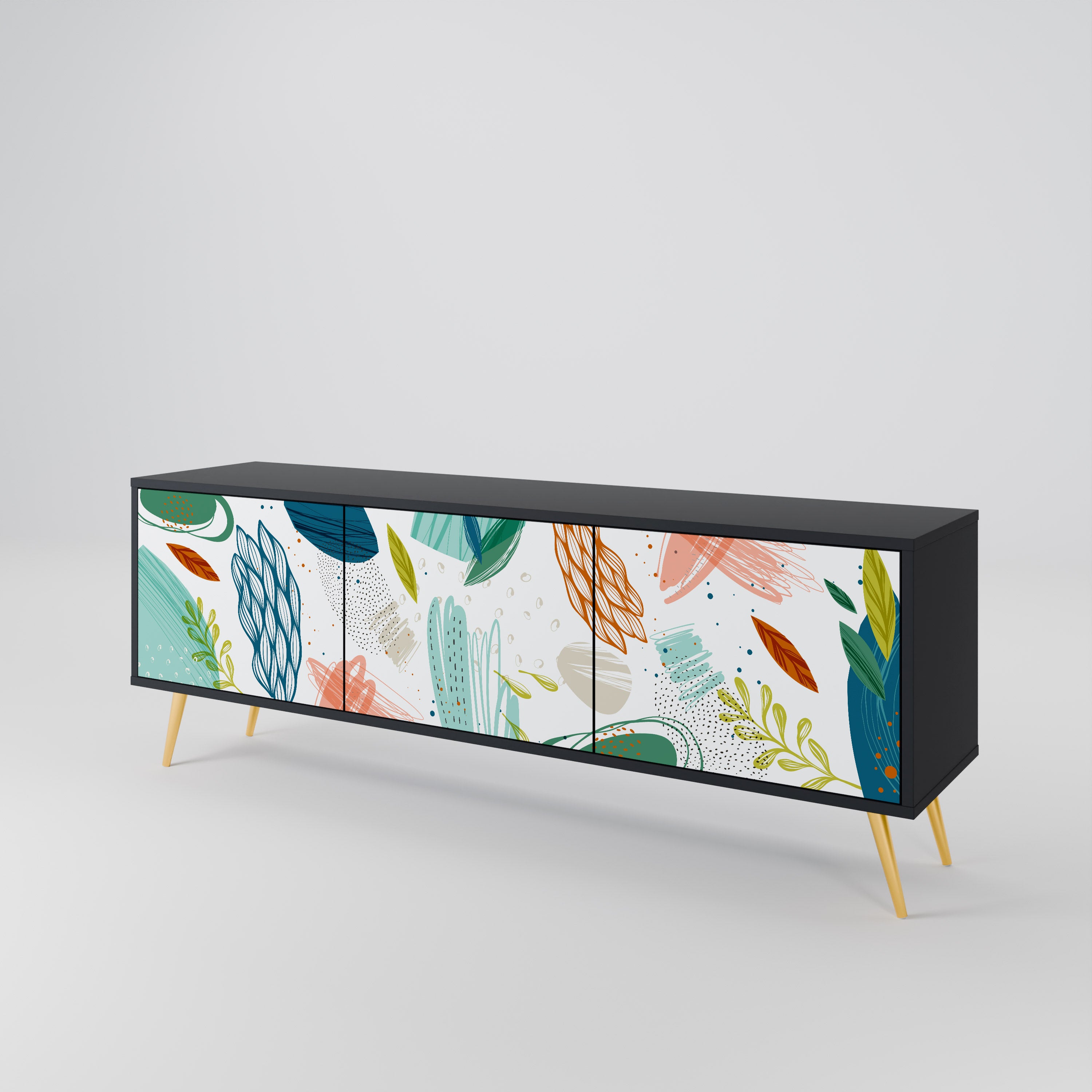 BOTANICAL HURRICANE Mueble de TV de 3 Puertas