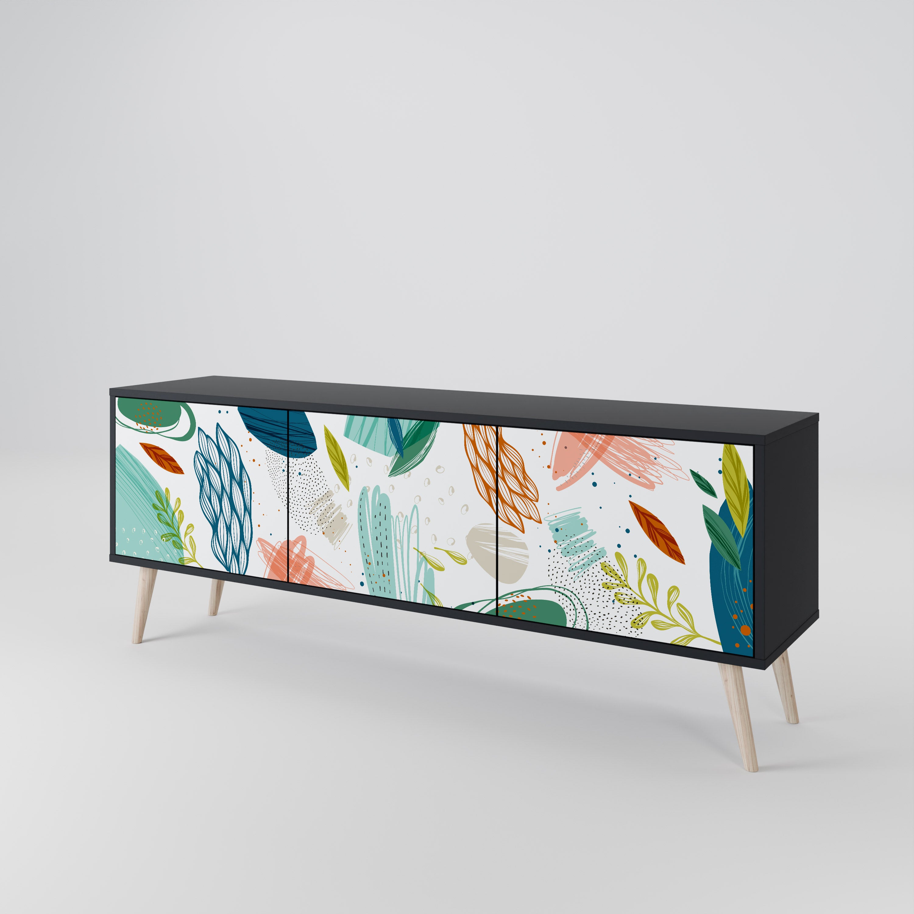 BOTANICAL HURRICANE Mueble de TV de 3 Puertas