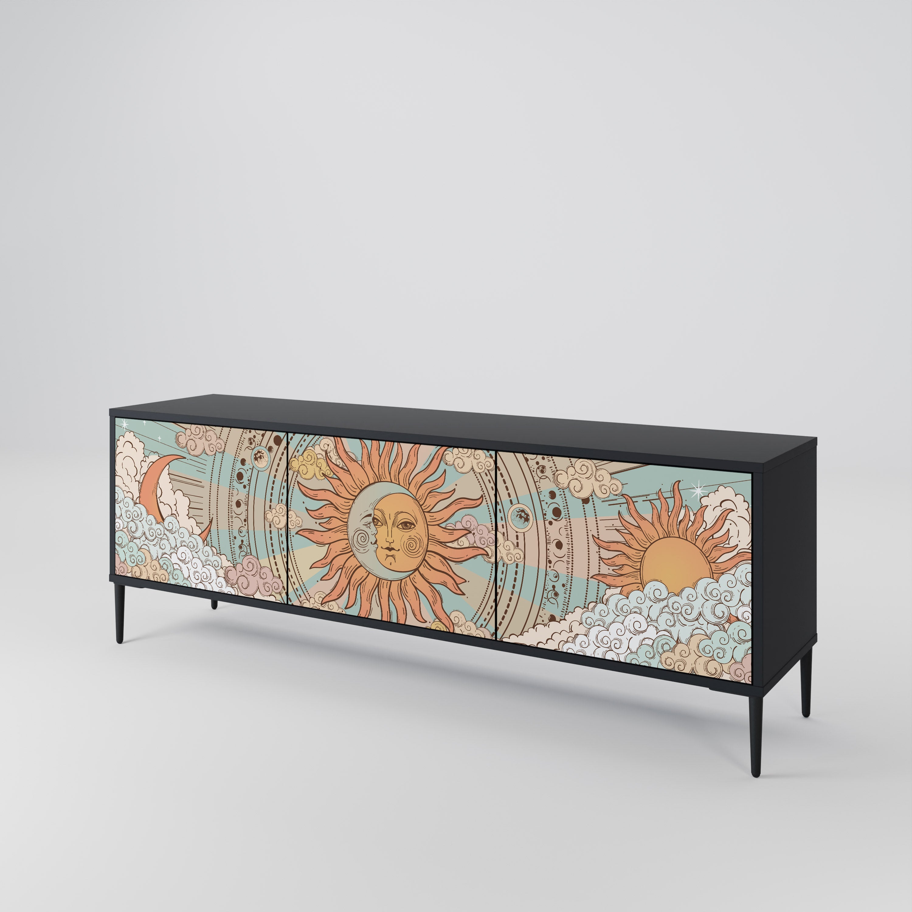 MYSTICAL STRUCTURE Mueble de TV de 3 Puertas