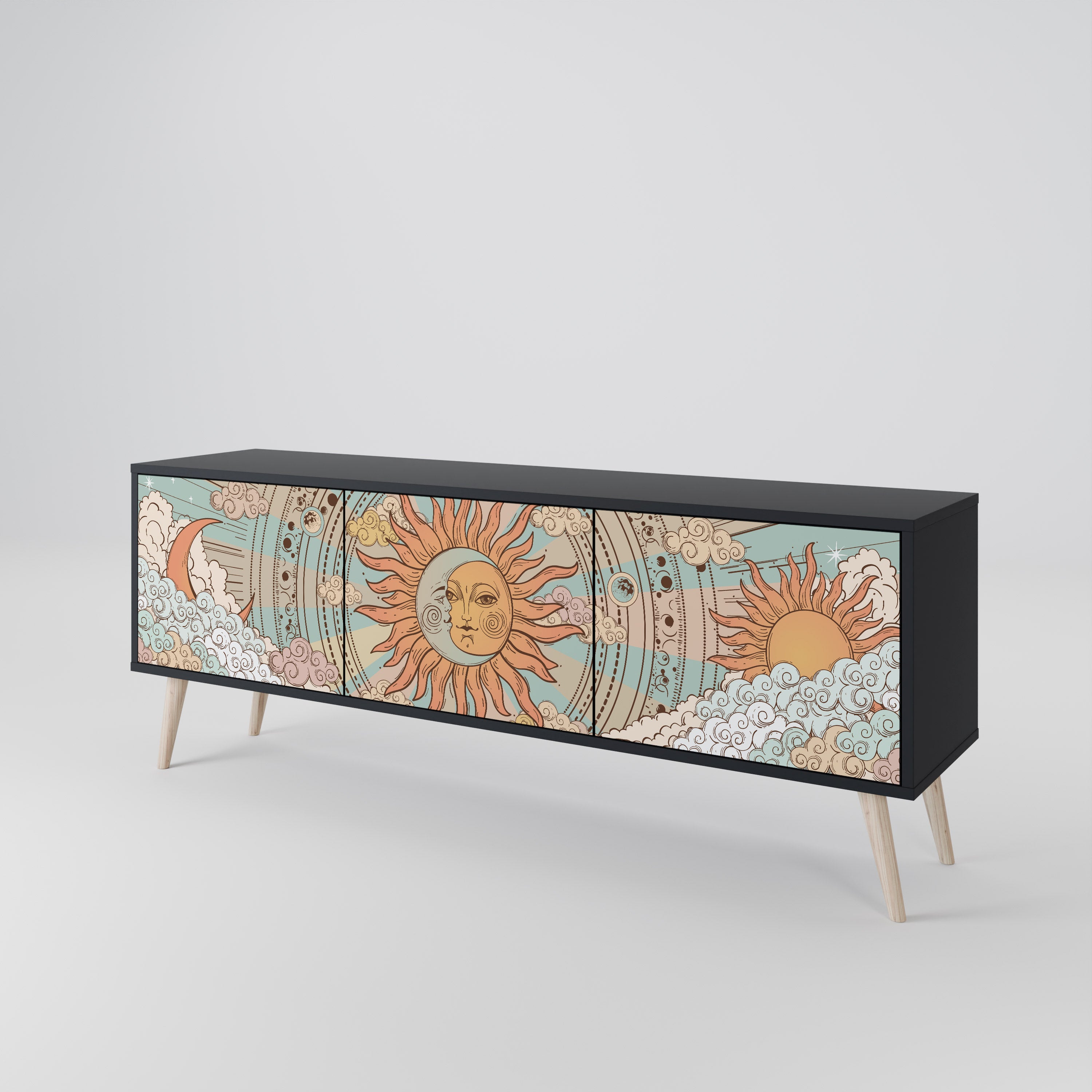 MYSTICAL STRUCTURE Mueble de TV de 3 Puertas
