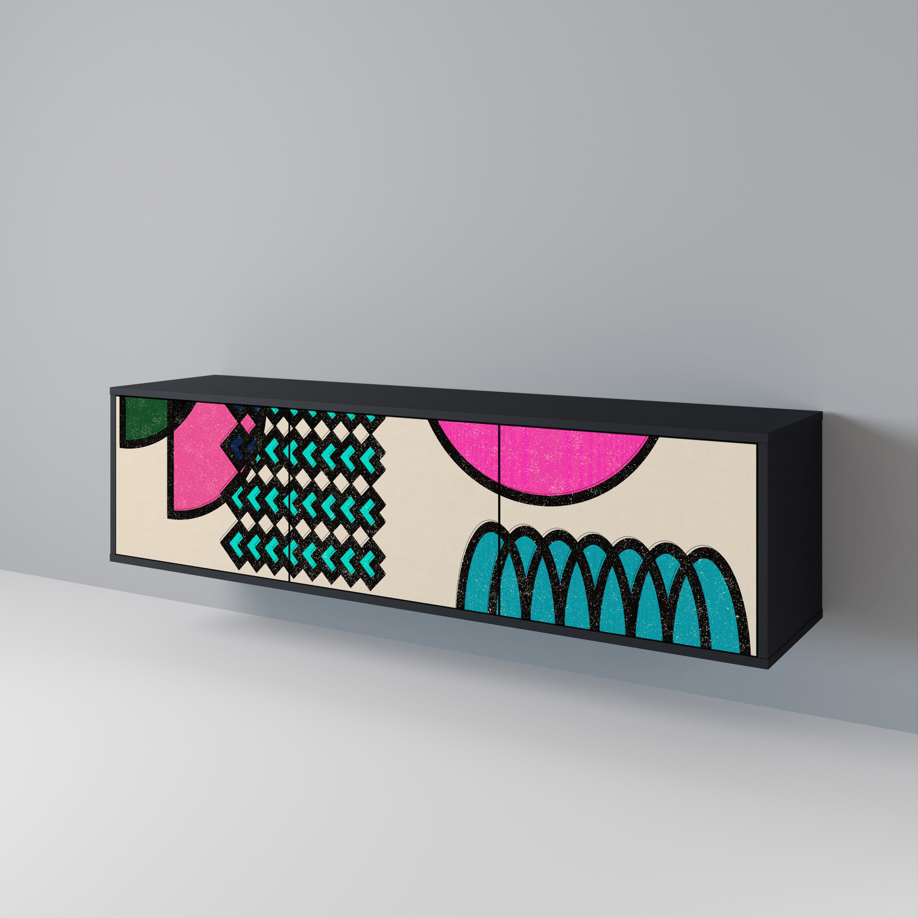 GEOMETRIC RHAPSODY Mueble de TV de 3 Puertas