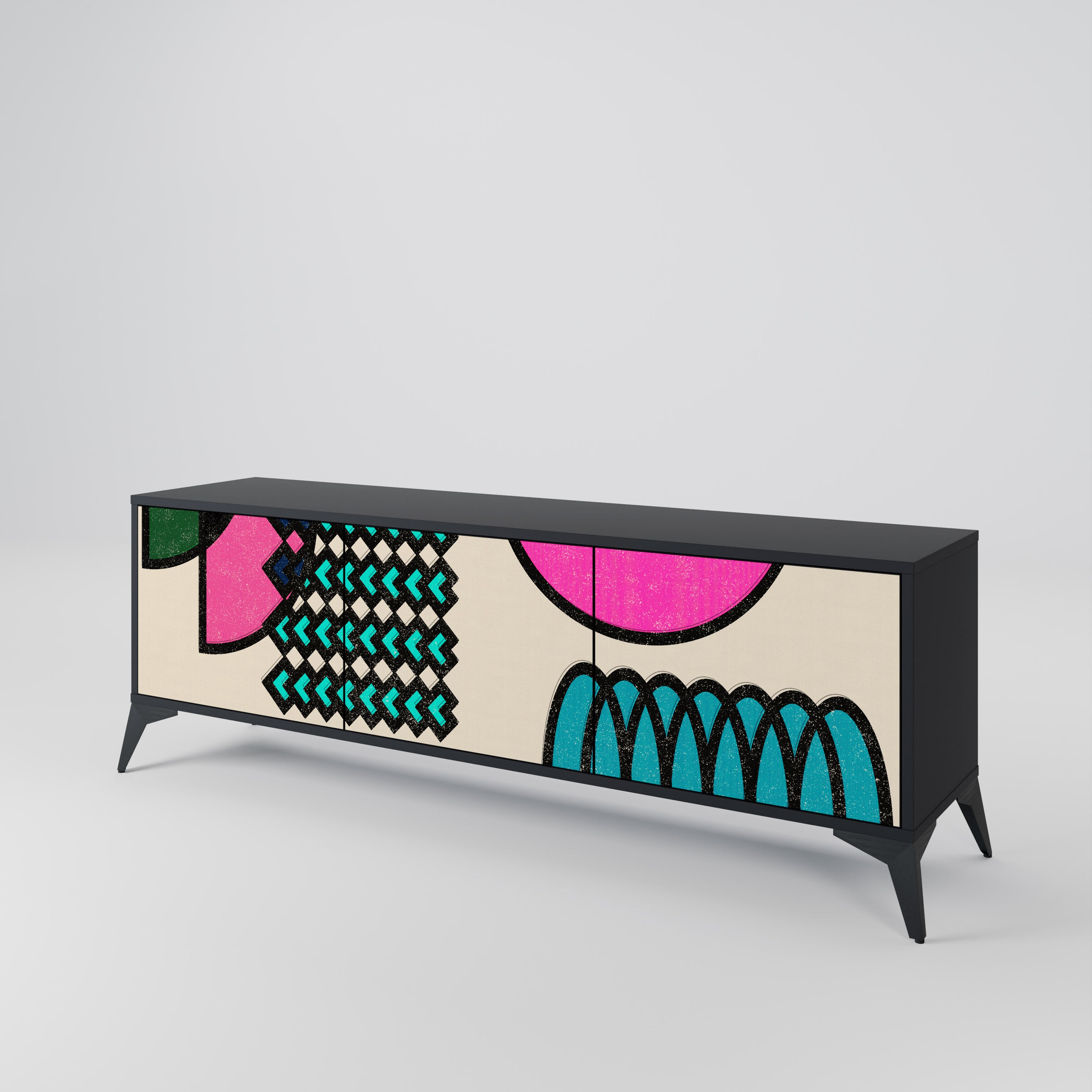 GEOMETRIC RHAPSODY Mueble de TV de 3 Puertas