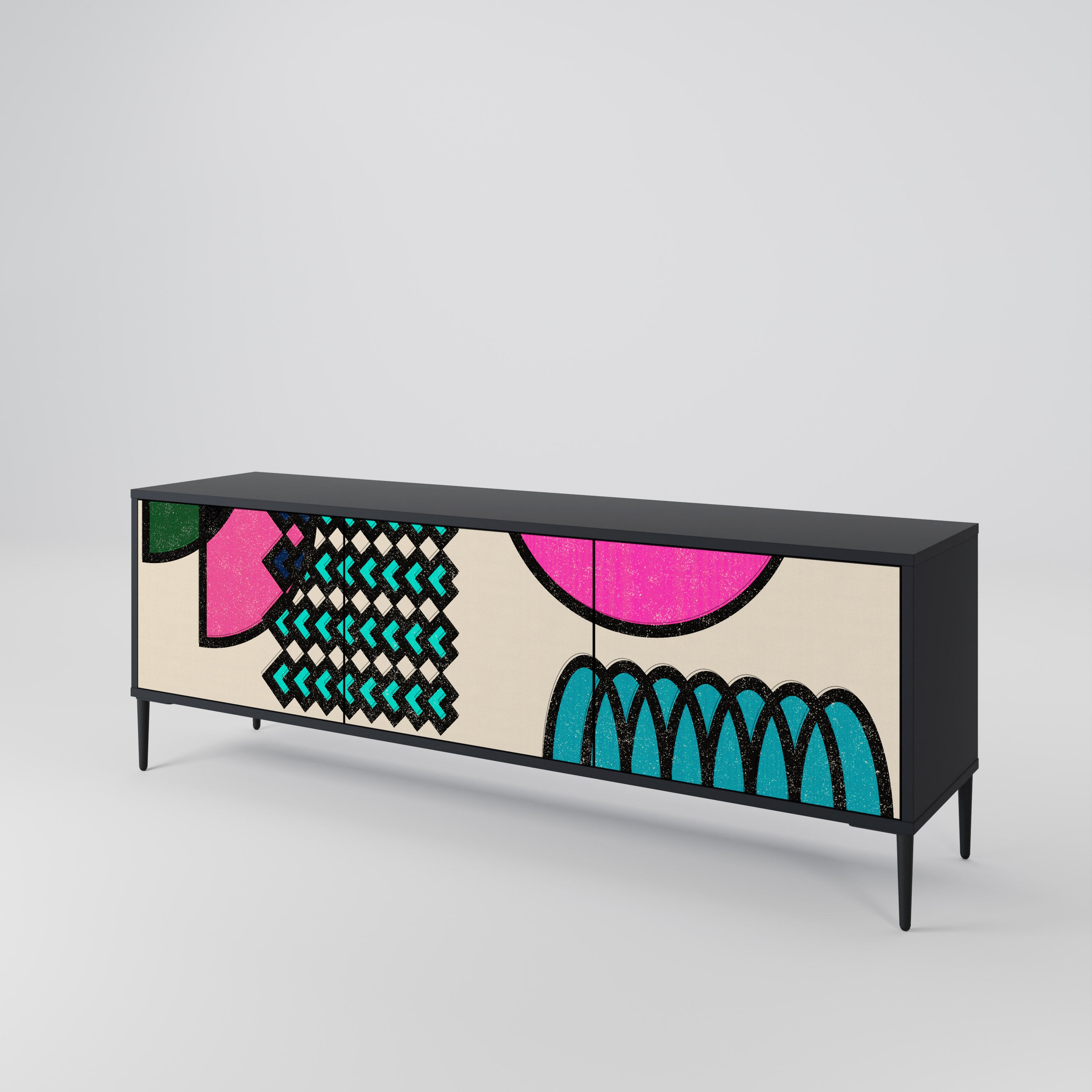 GEOMETRIC RHAPSODY Mueble de TV de 3 Puertas