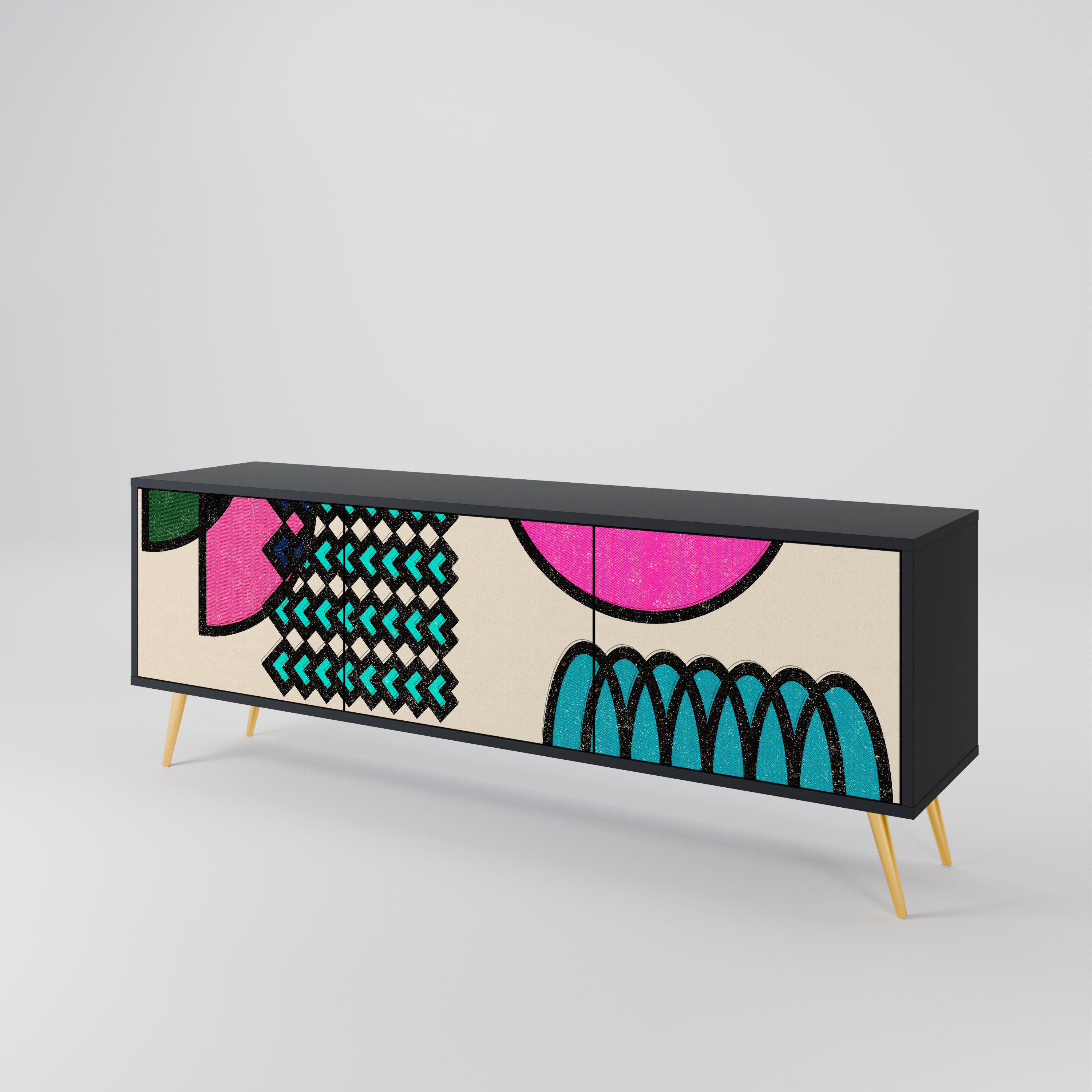 GEOMETRIC RHAPSODY Mueble de TV de 3 Puertas