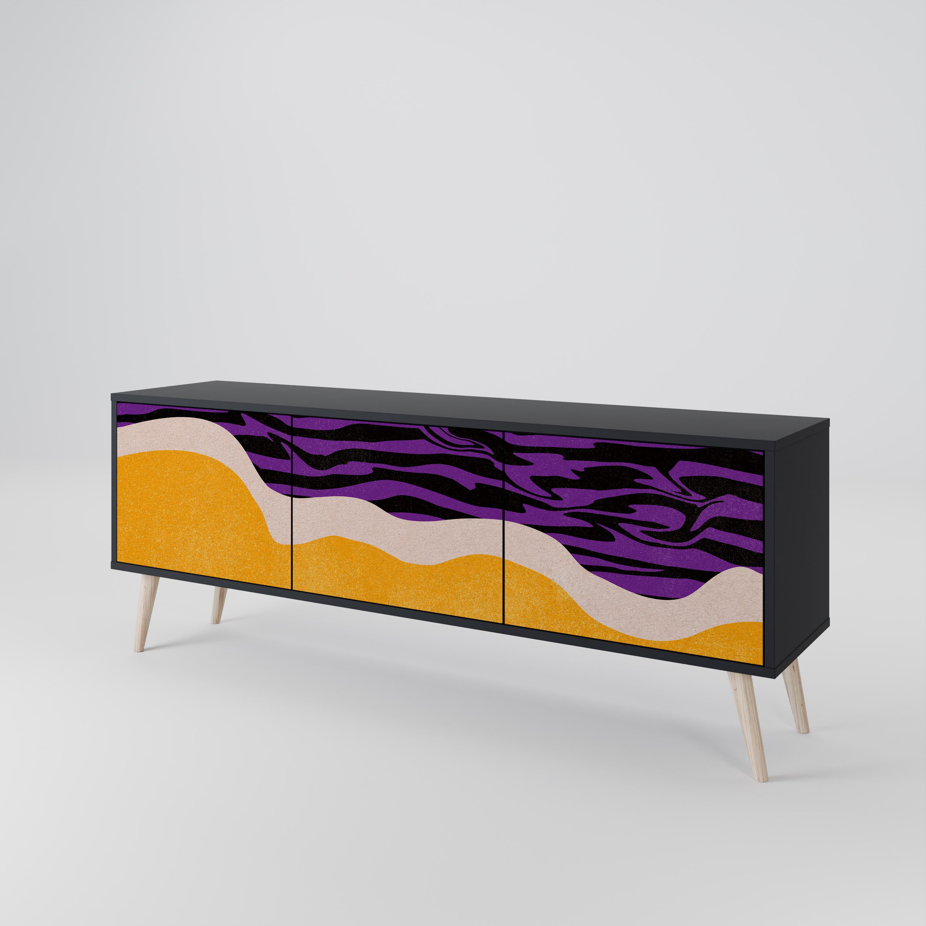 INDEPENDENT BORDER Mueble de TV de 3 Puertas