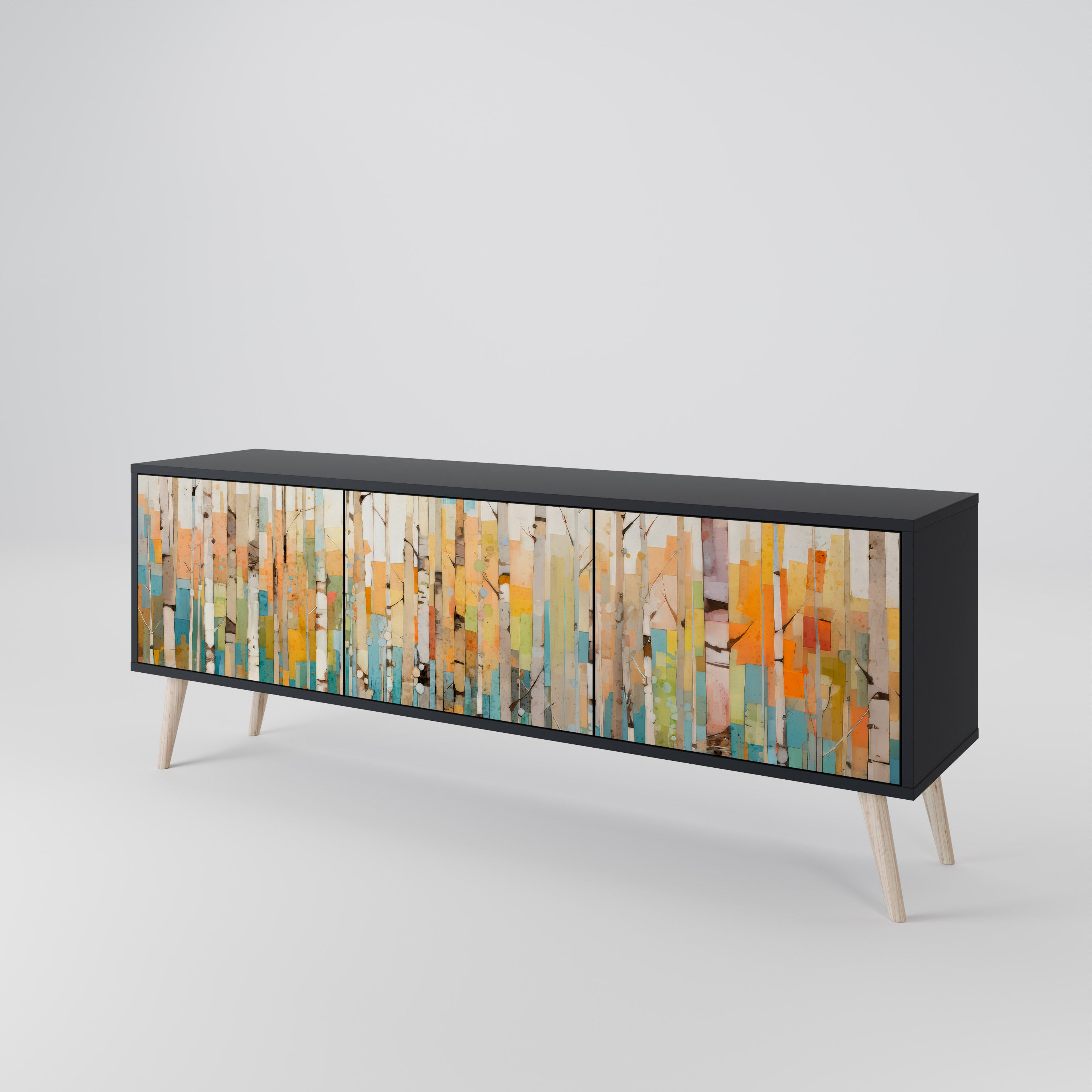 BIRCH KALEIDOSCOPE Mueble de TV de 3 Puertas