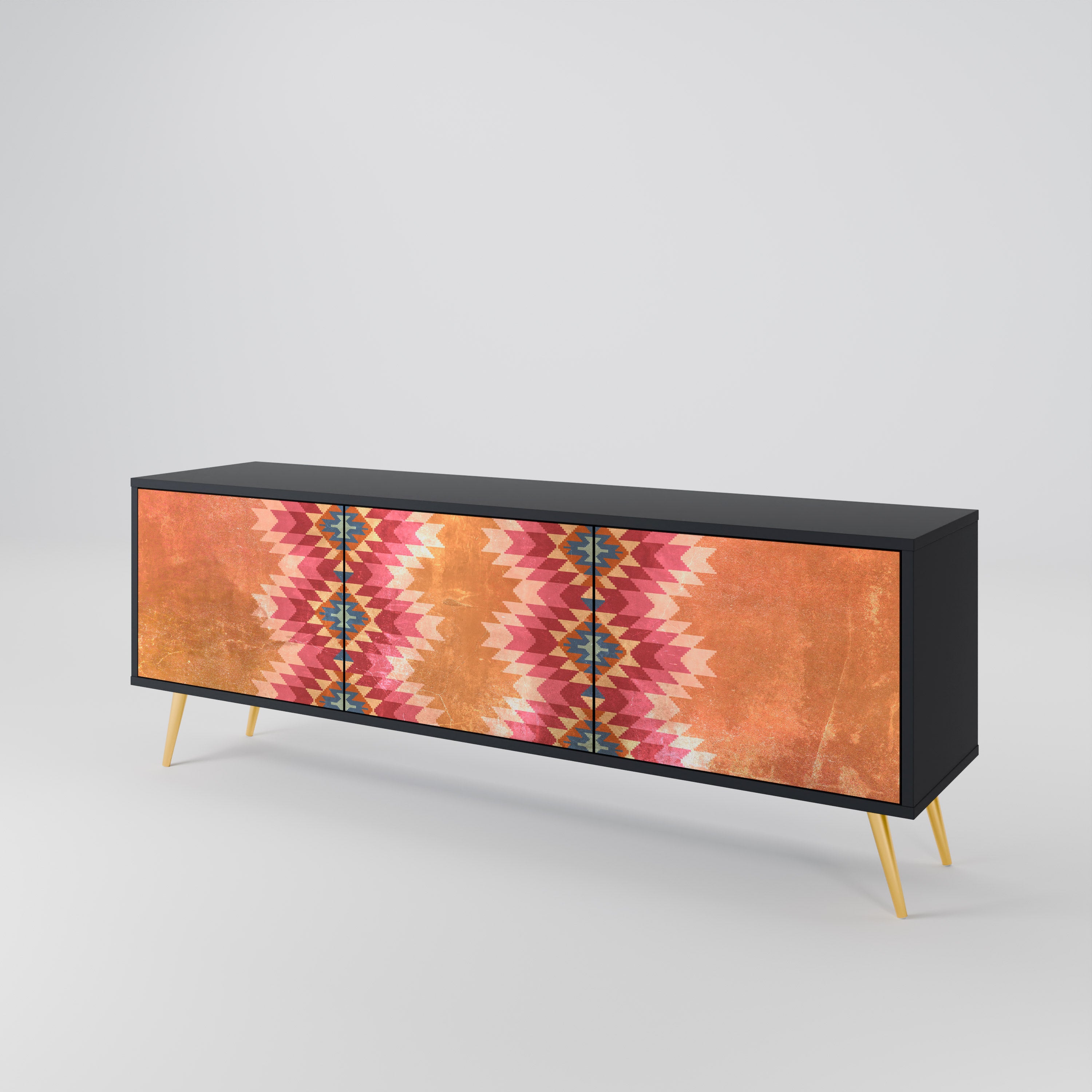 INDIAN FOLK Mueble de TV de 3 Puertas