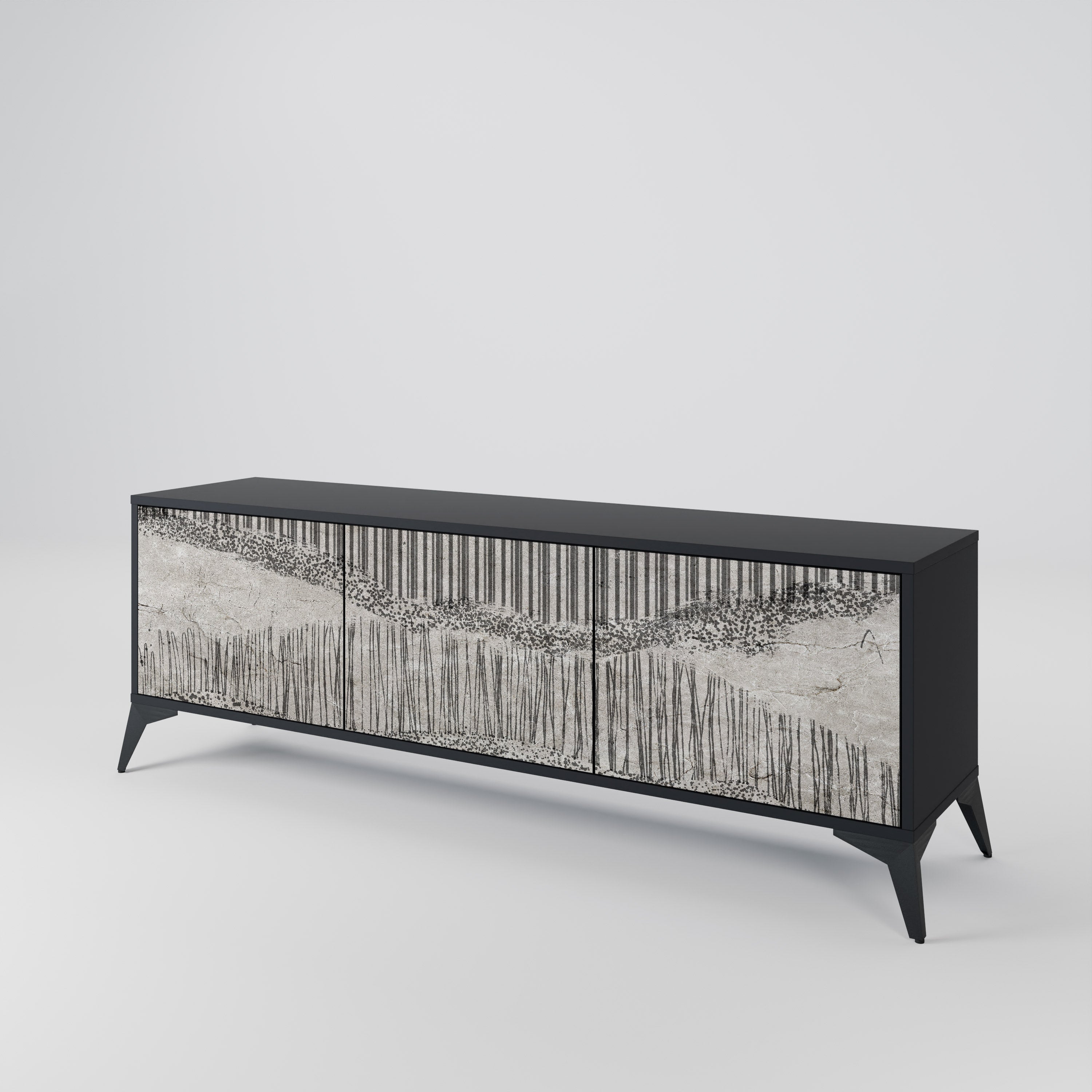 GRAIN LINES Mueble de TV de 3 Puertas