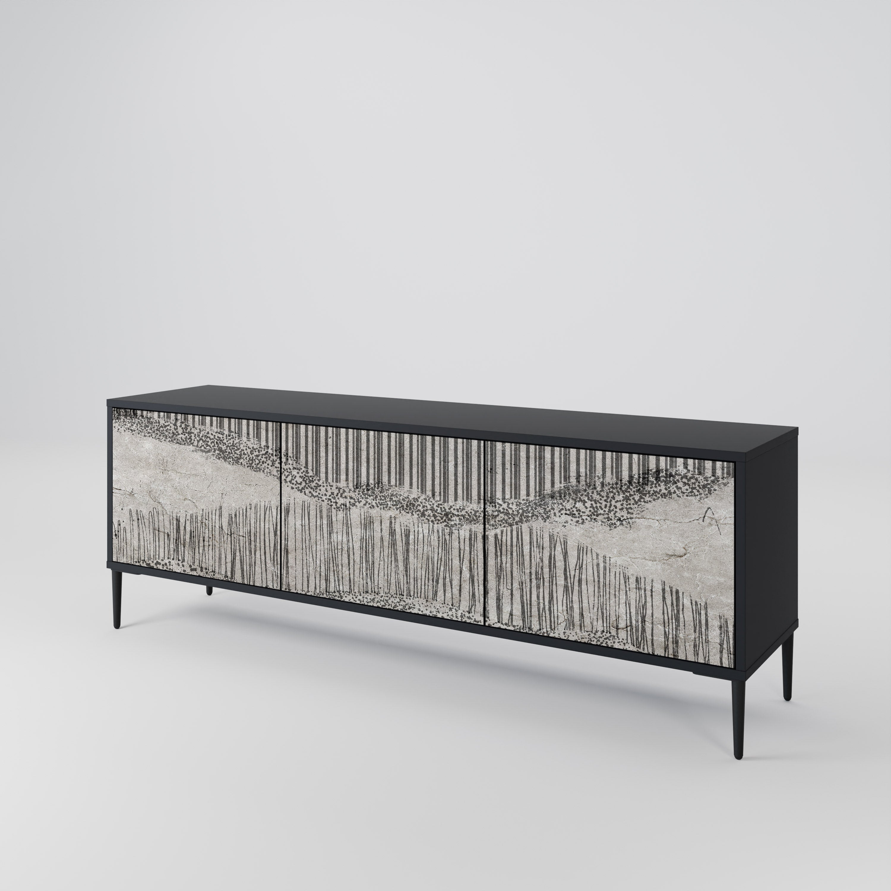 GRAIN LINES Mueble de TV de 3 Puertas