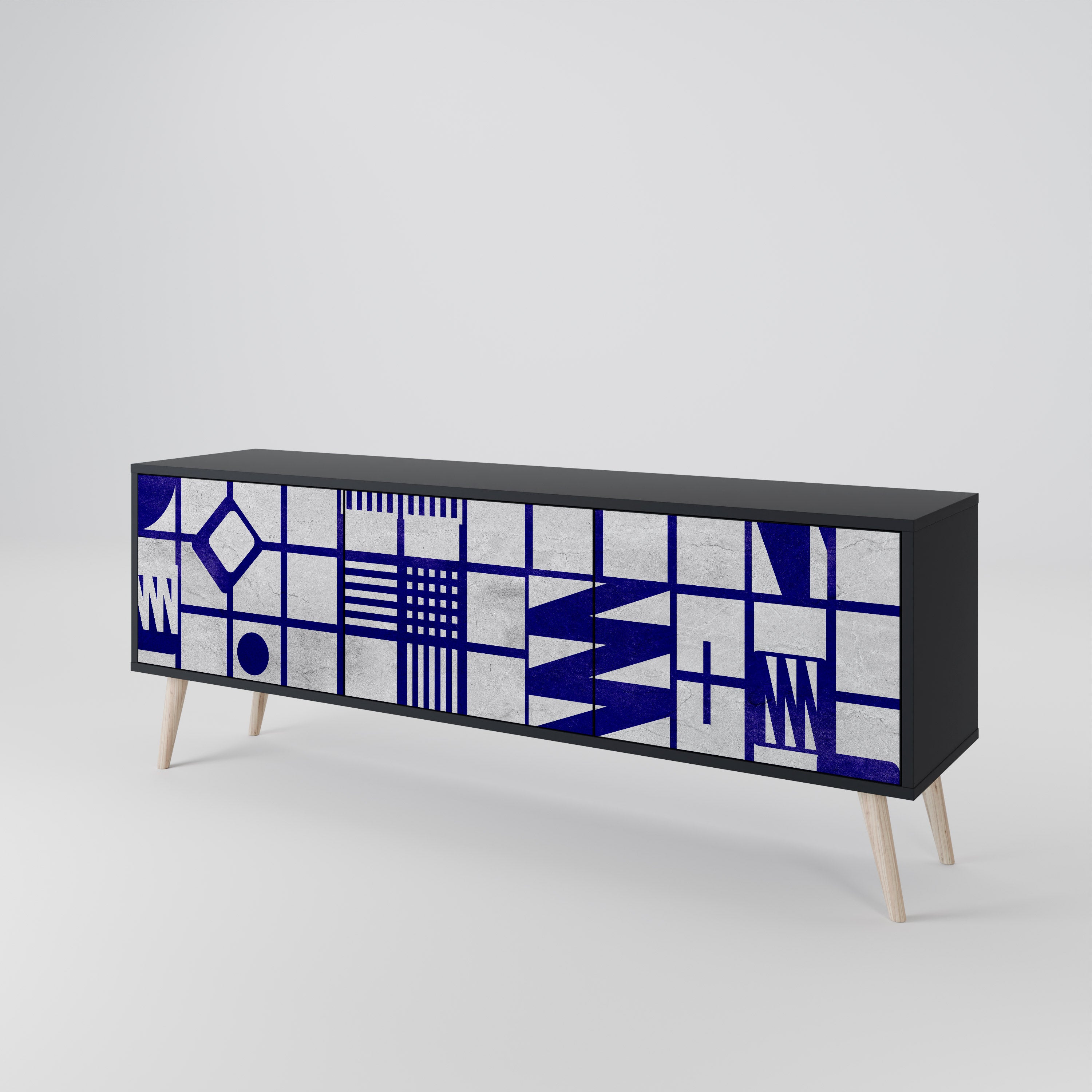 THE RIGHT PLACES Mueble de TV de 3 Puertas