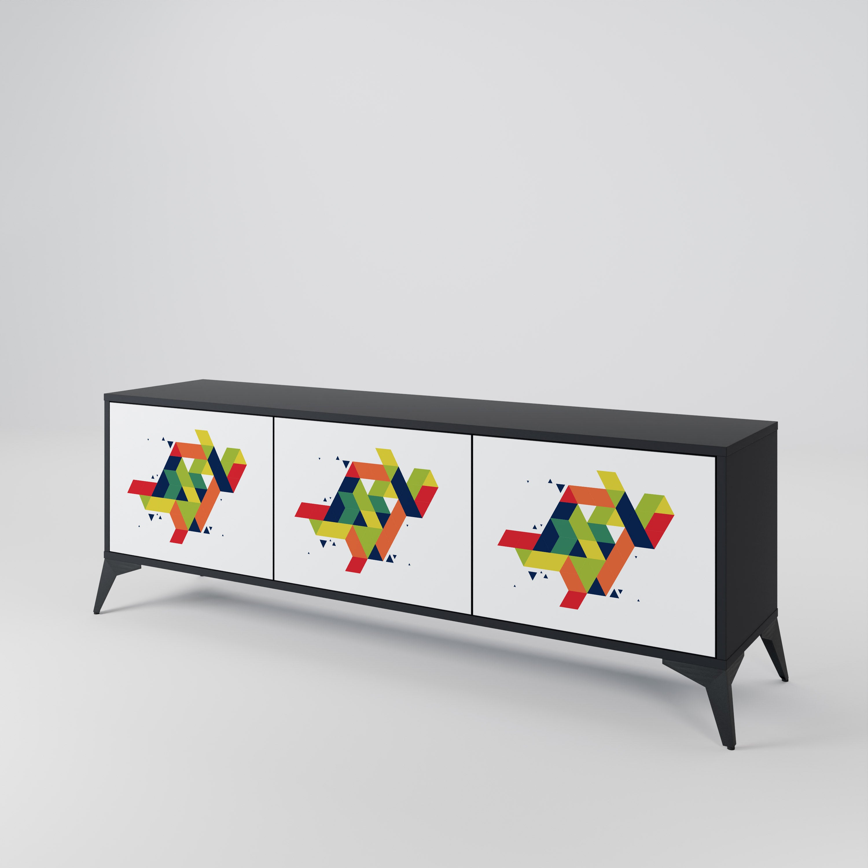 FUTURE SIGN Mueble de TV de 3 Puertas