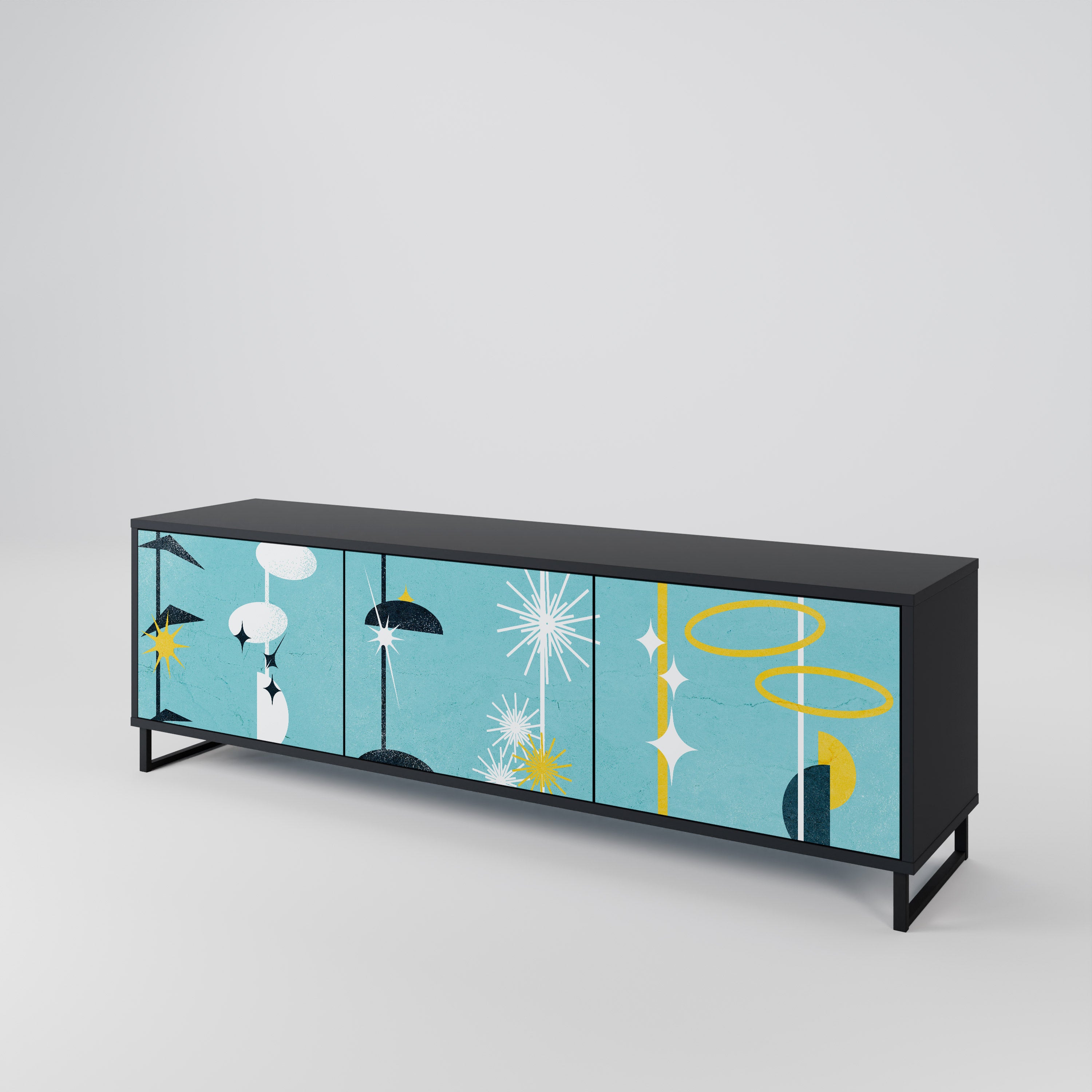 PATHS TO HAPPINESS Mueble de TV de 3 Puertas