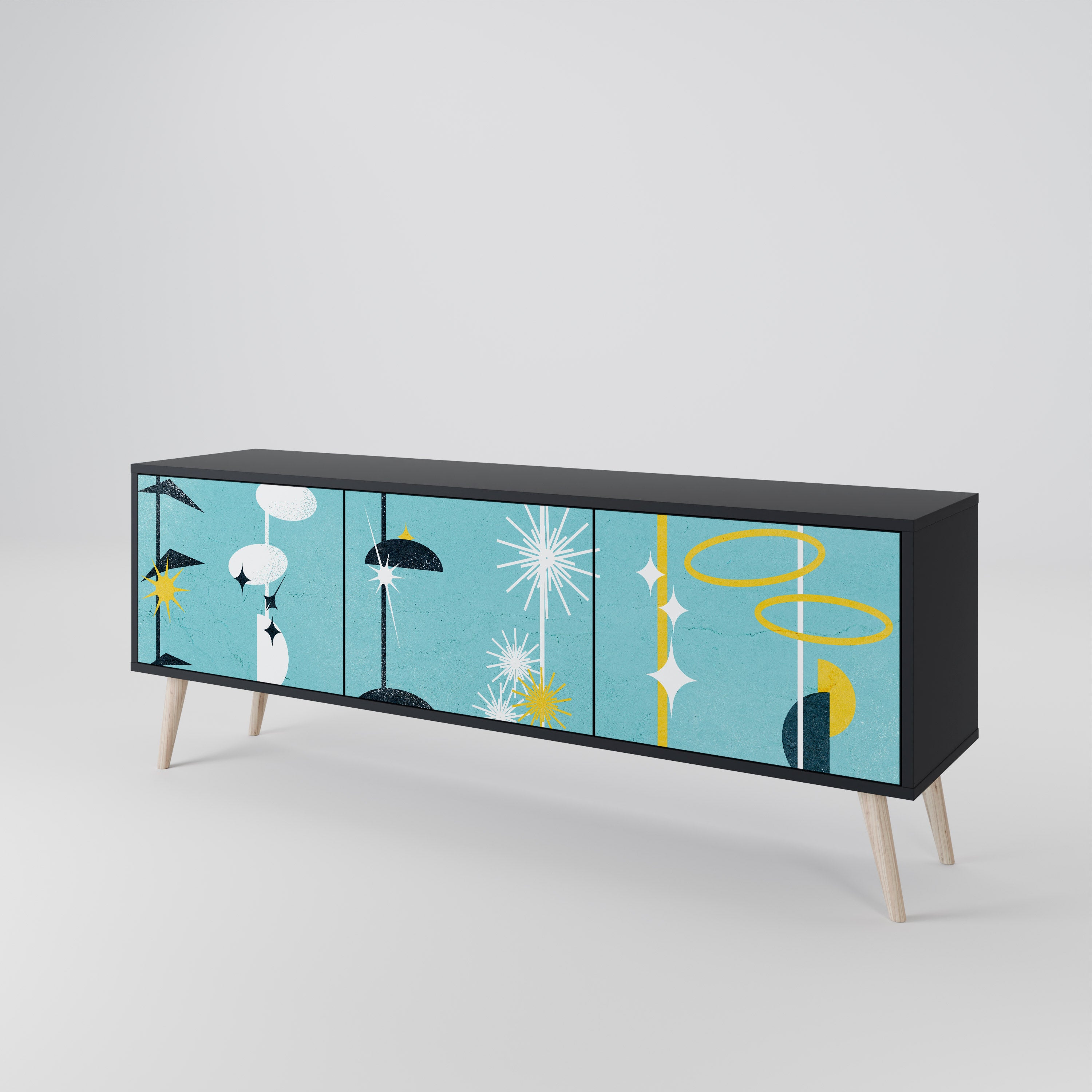 PATHS TO HAPPINESS Mueble de TV de 3 Puertas