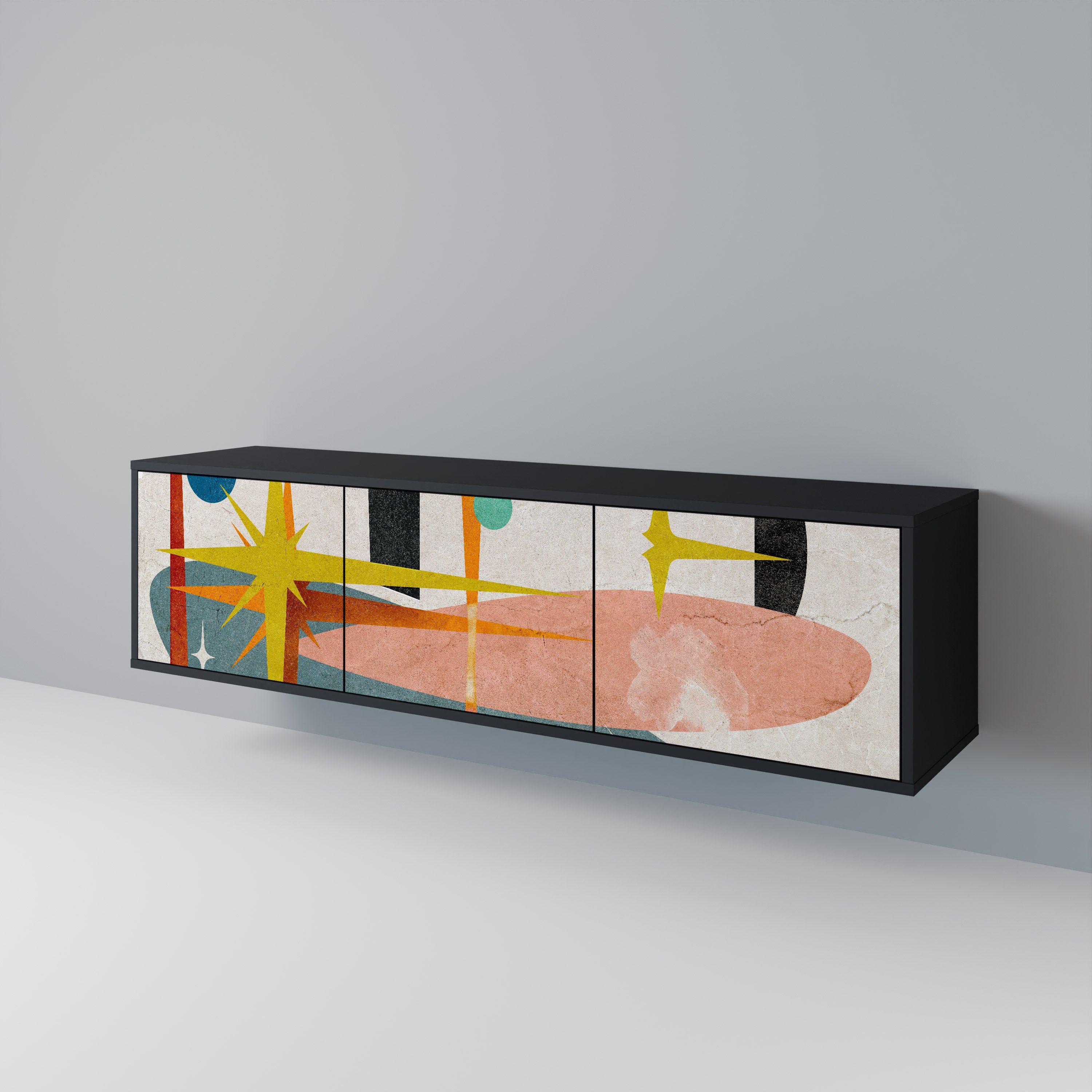 INTERSTELLAR VIBES Mueble de TV de 3 Puertas