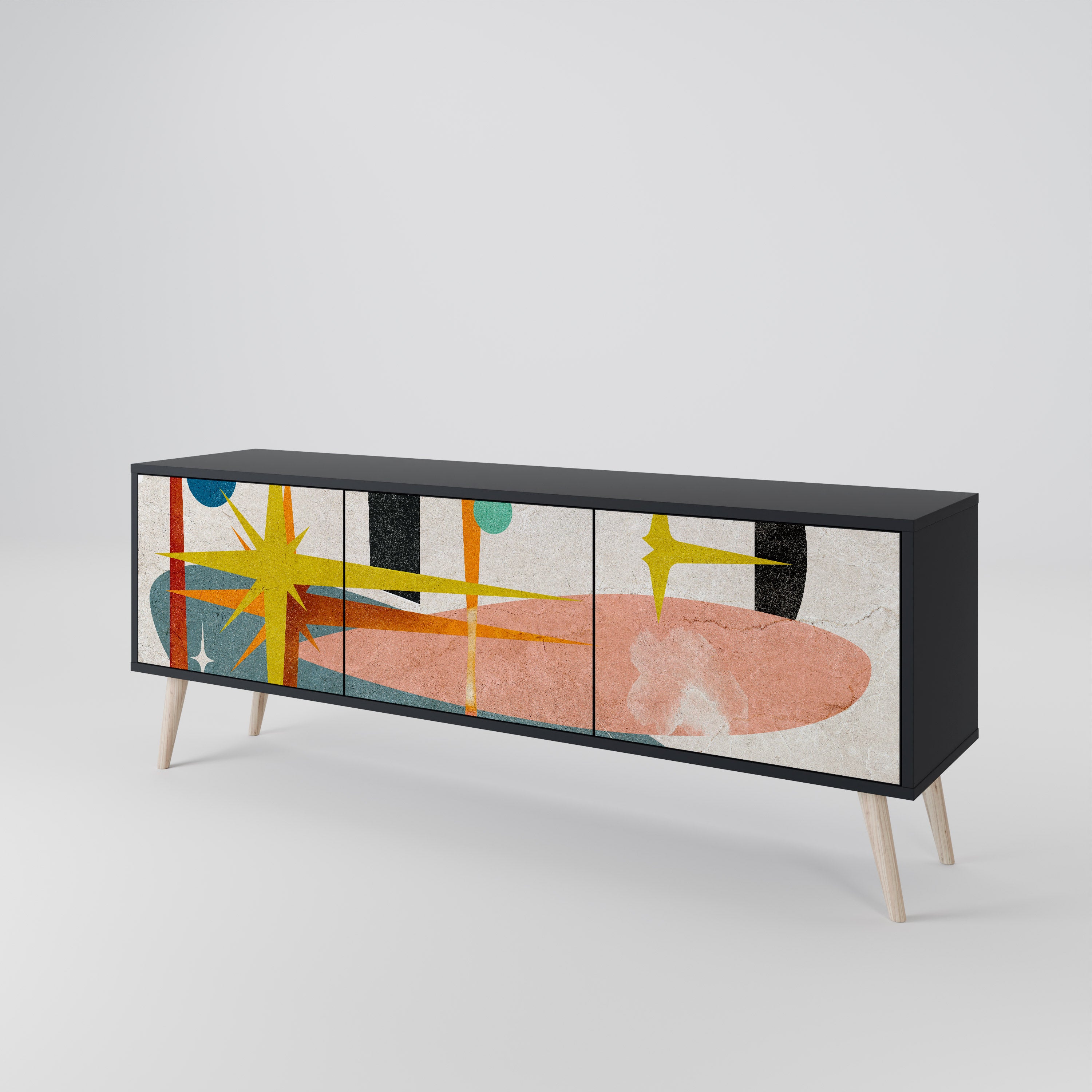 INTERSTELLAR VIBES Mueble de TV de 3 Puertas