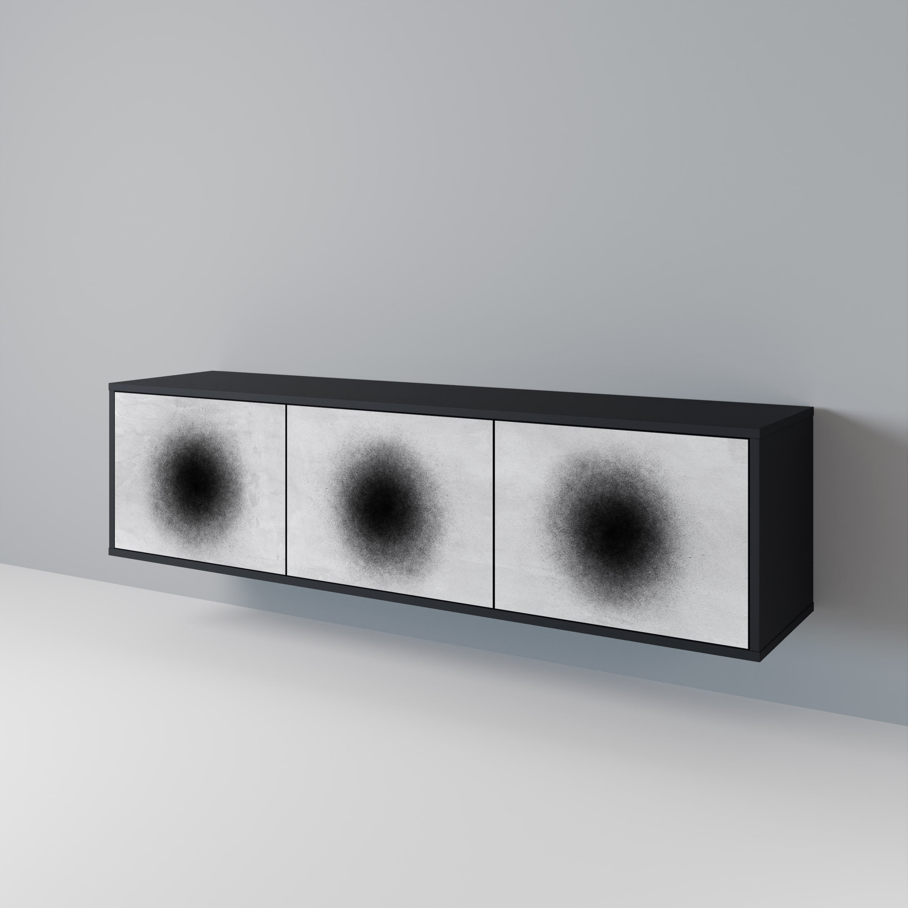 BLACK HOLE Mueble de TV de 3 Puertas