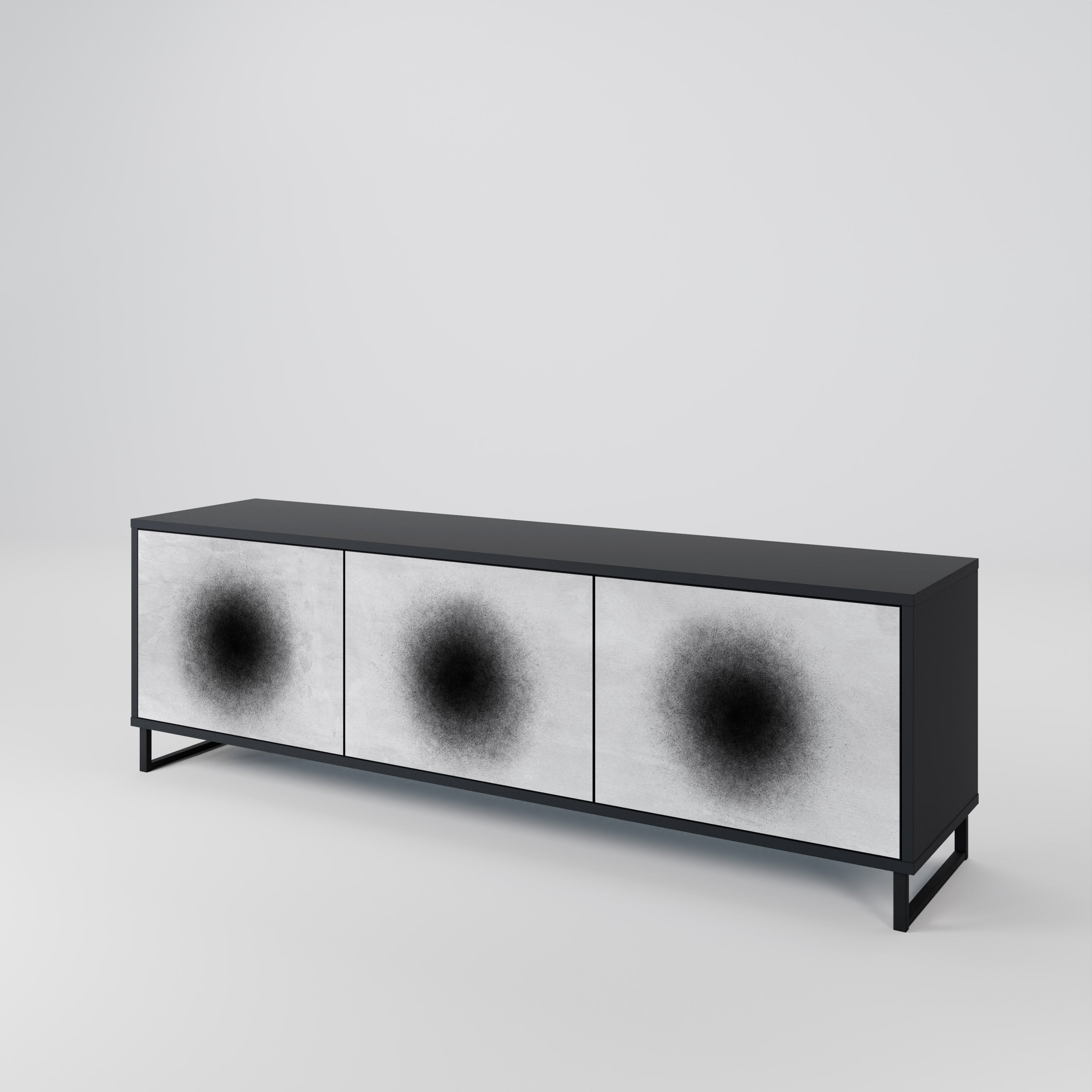 BLACK HOLE Mueble de TV de 3 Puertas