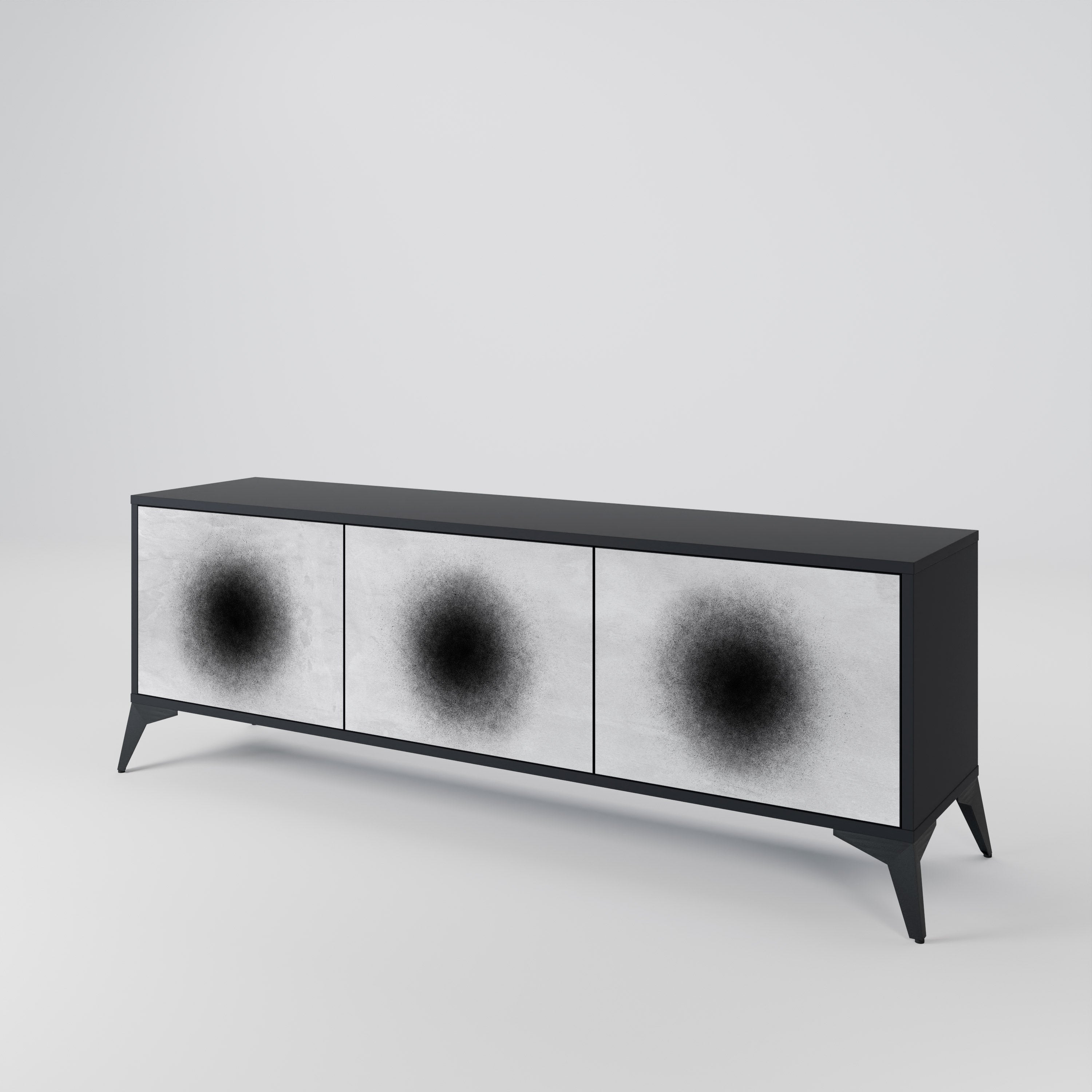 BLACK HOLE Mueble de TV de 3 Puertas