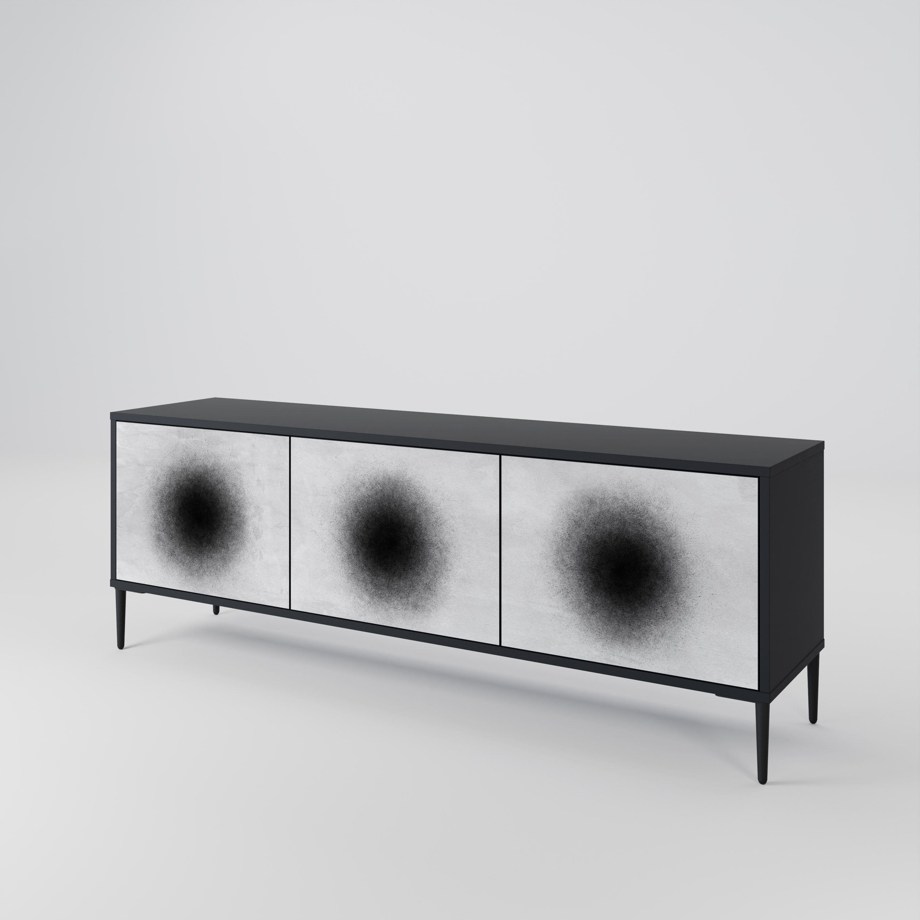 BLACK HOLE Mueble de TV de 3 Puertas
