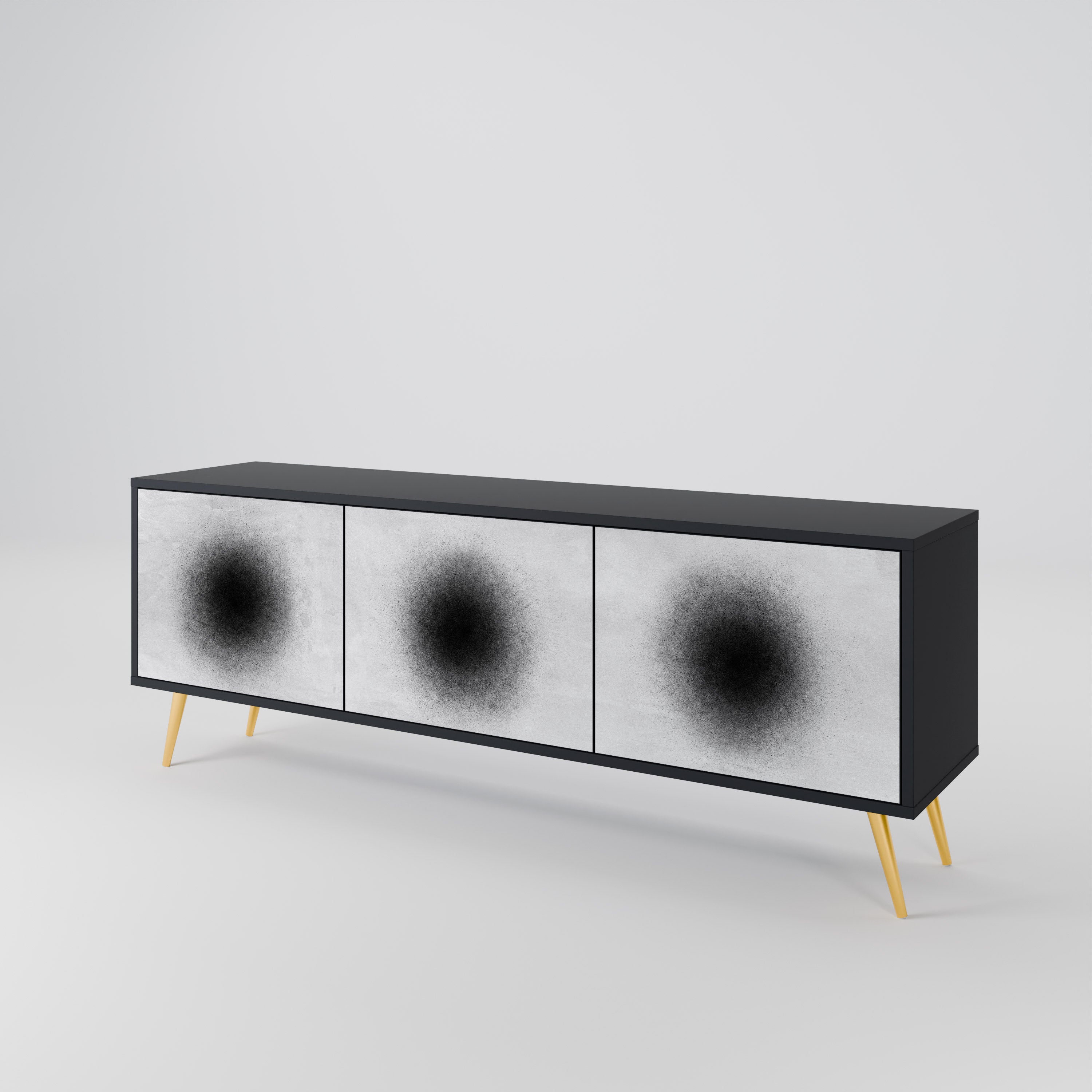 BLACK HOLE Mueble de TV de 3 Puertas