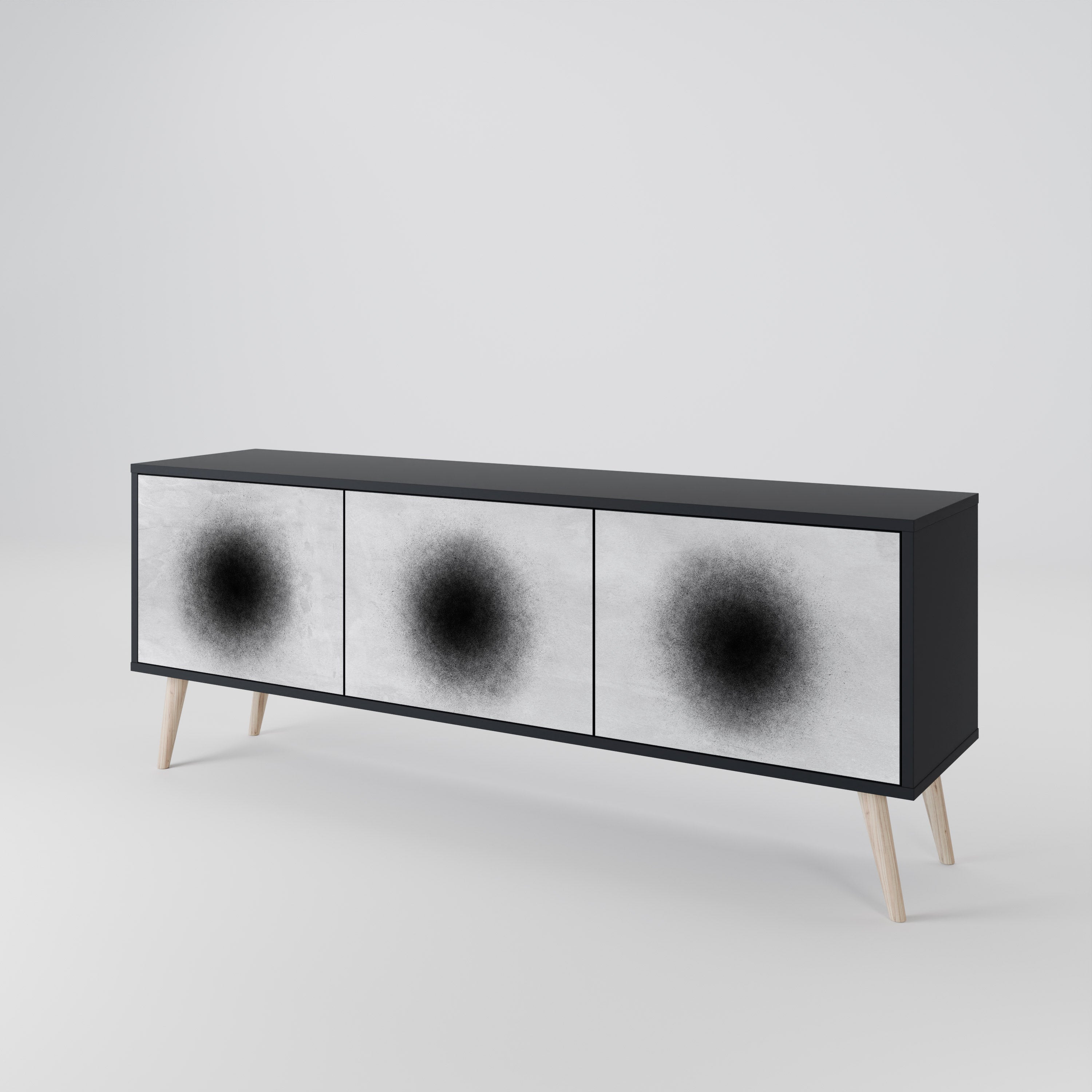 BLACK HOLE Mueble de TV de 3 Puertas