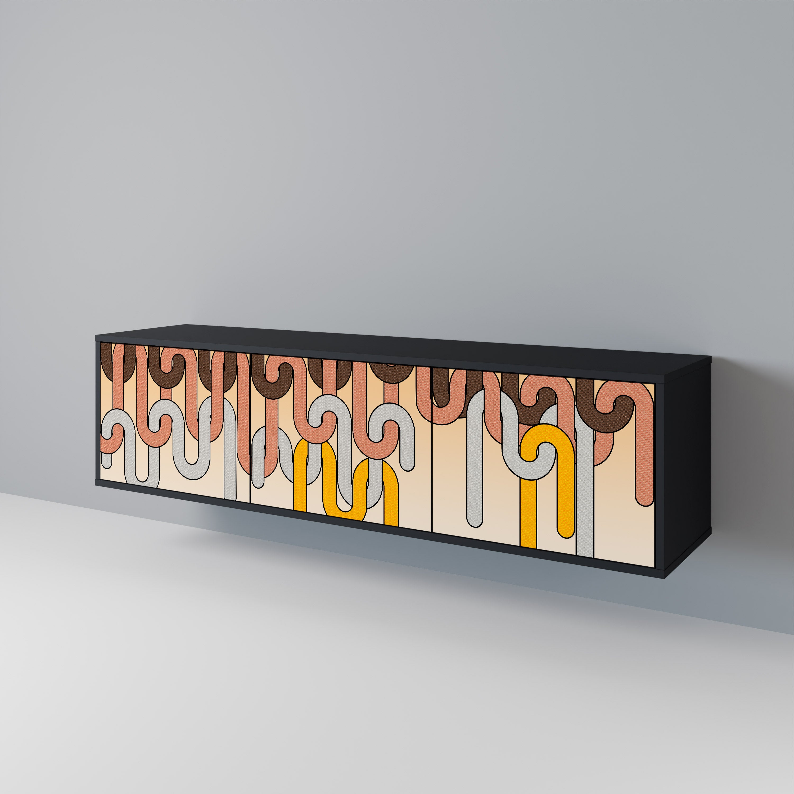 COLORFUL STRINGS Mueble de TV de 3 Puertas