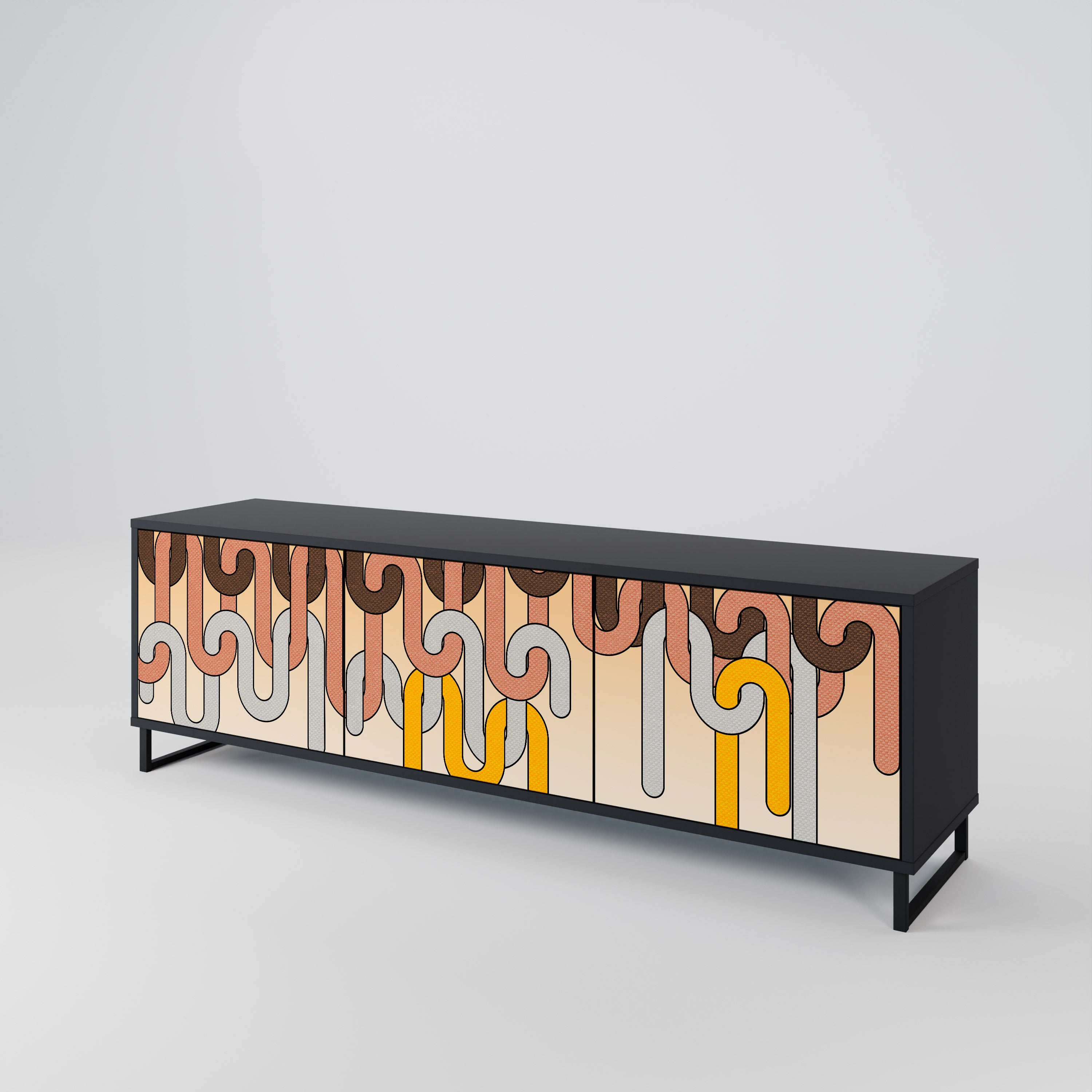 COLORFUL STRINGS Mueble de TV de 3 Puertas