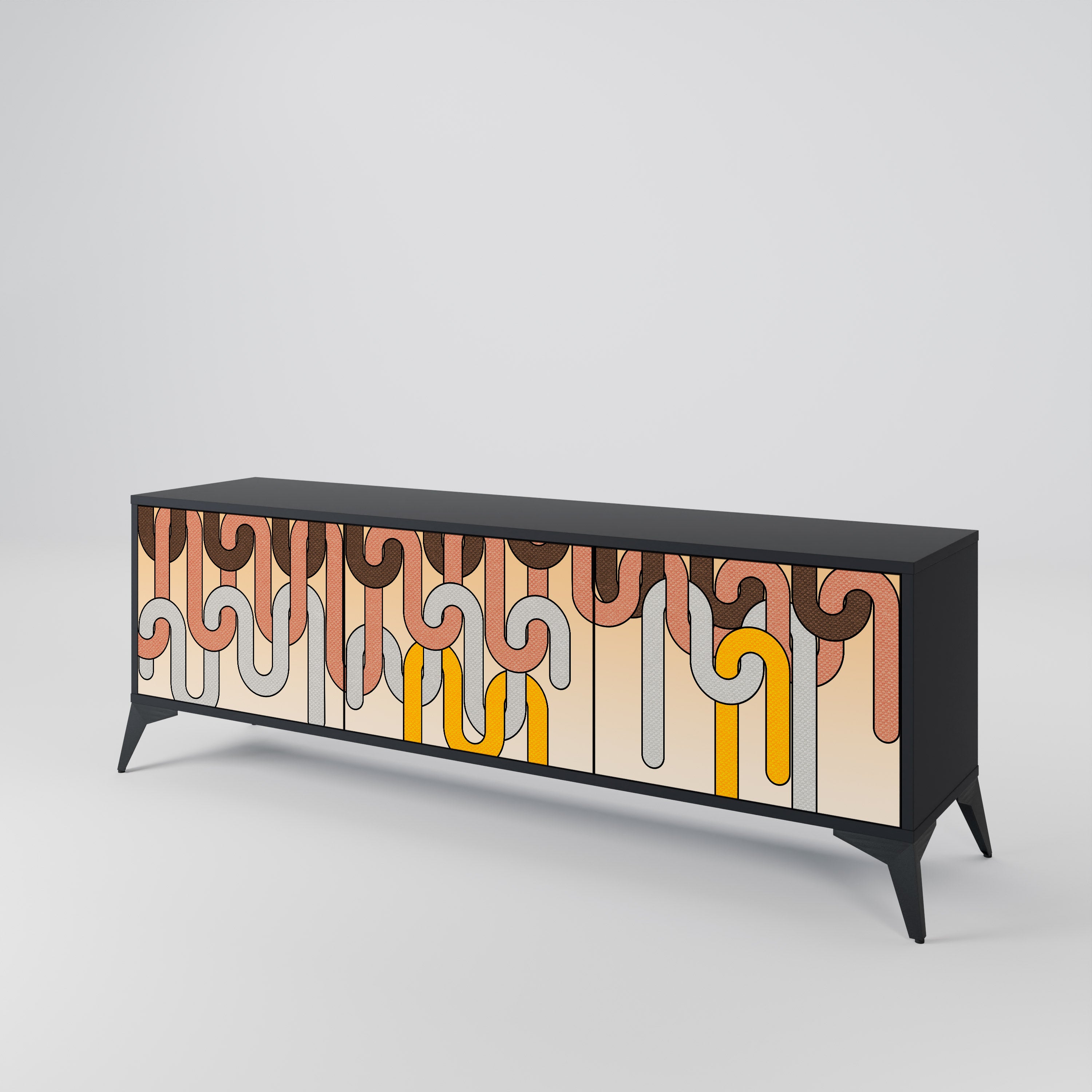 COLORFUL STRINGS Mueble de TV de 3 Puertas