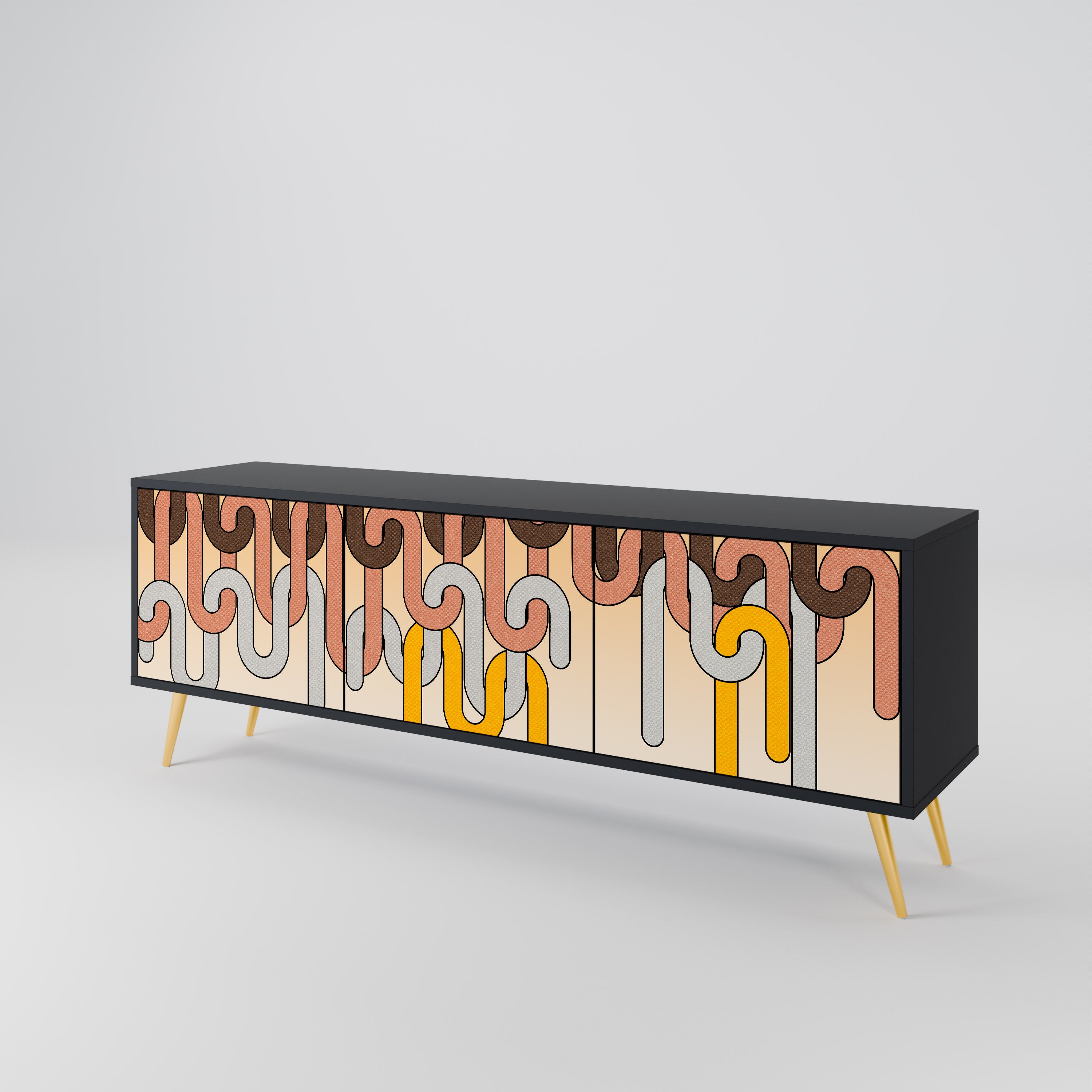 COLORFUL STRINGS Mueble de TV de 3 Puertas
