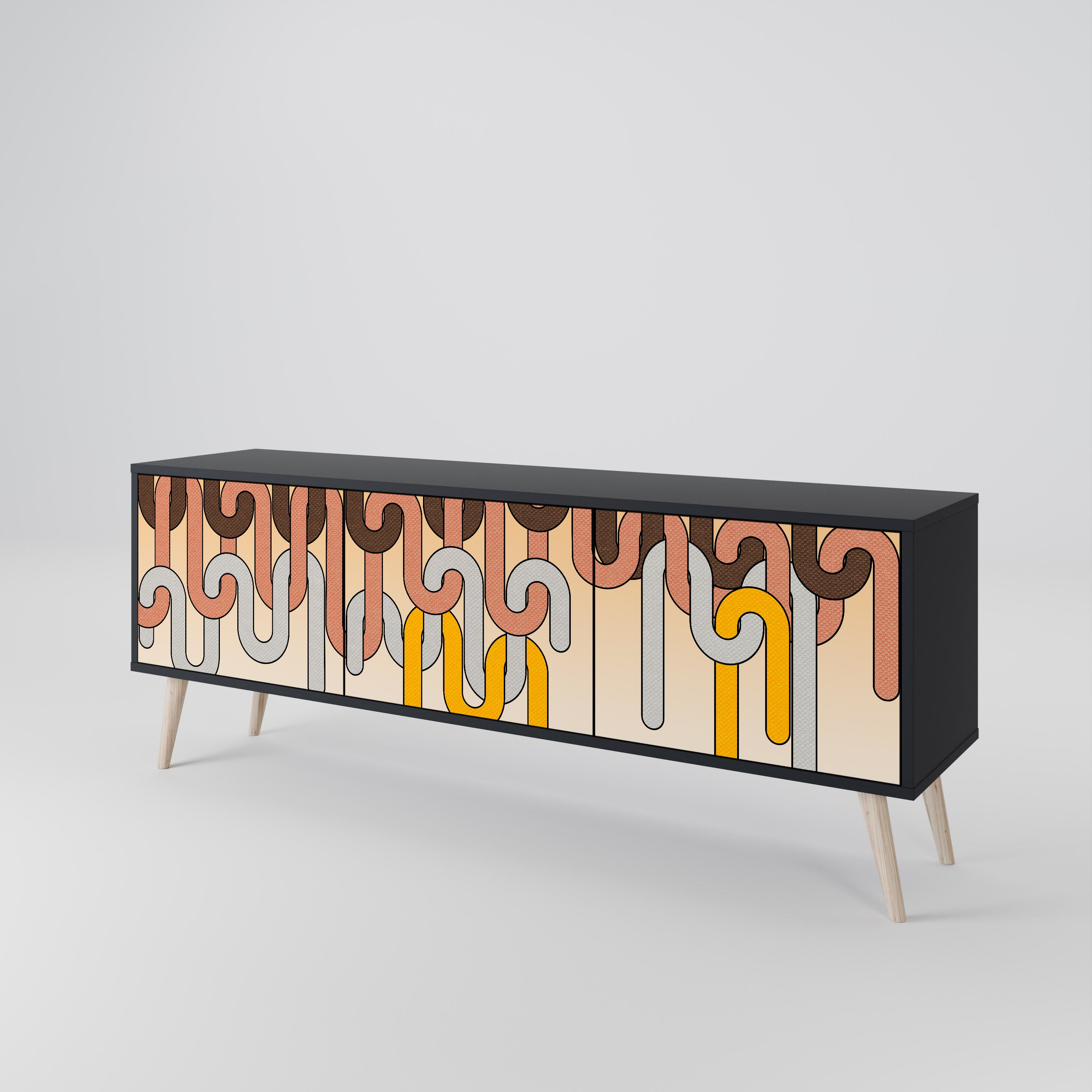 COLORFUL STRINGS Mueble de TV de 3 Puertas
