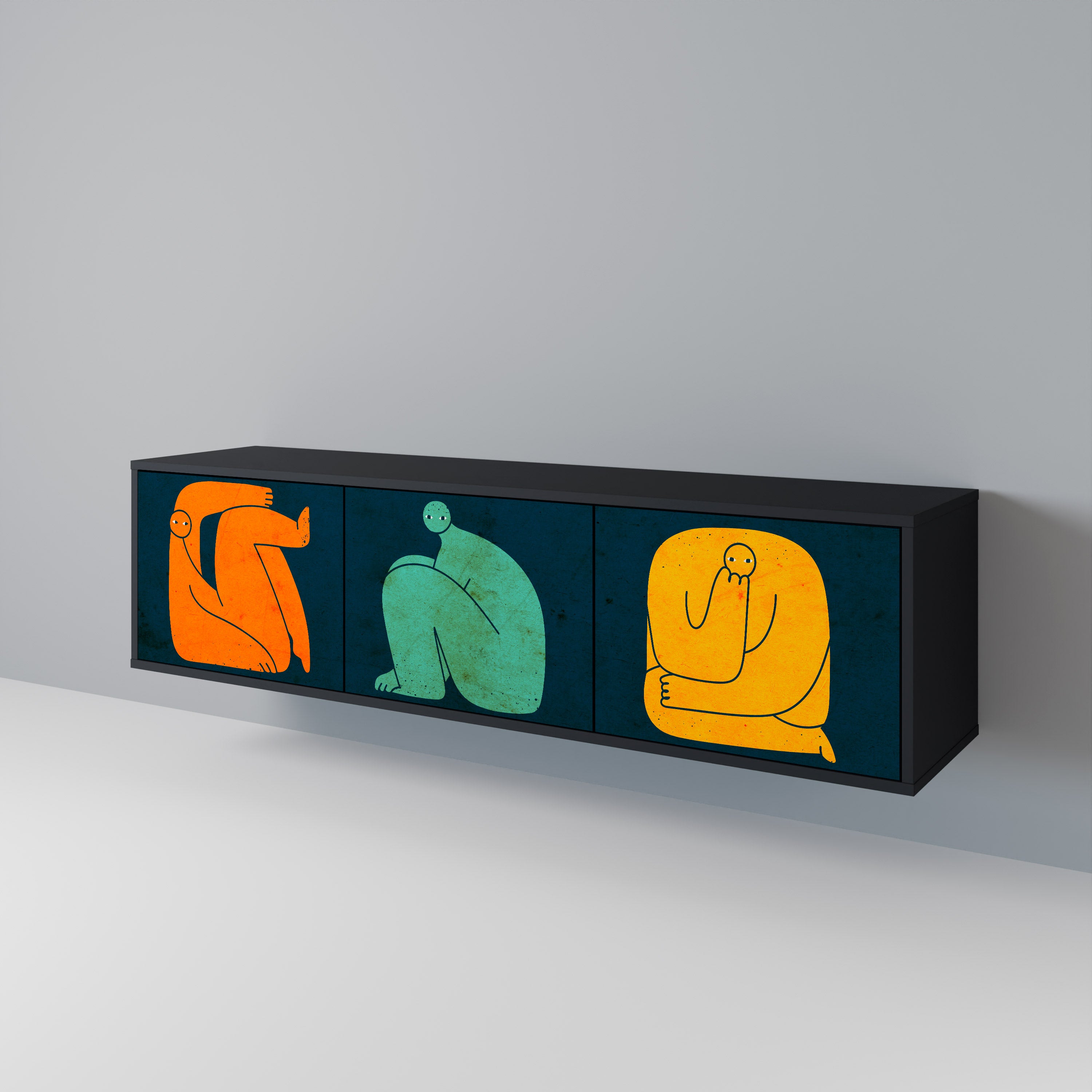 TOGETHER BUT SEPARATELY Mueble de TV de 3 Puertas