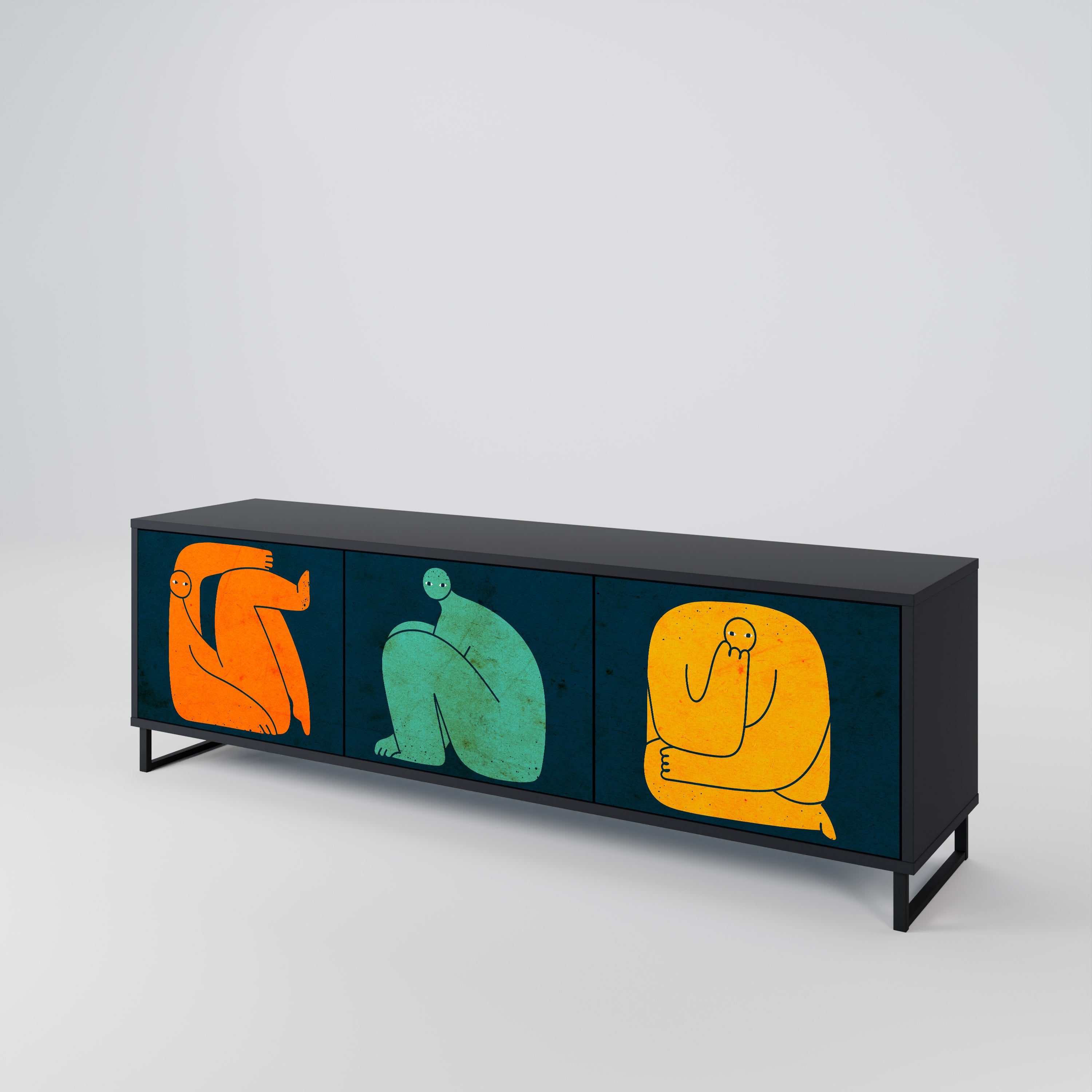 TOGETHER BUT SEPARATELY Mueble de TV de 3 Puertas