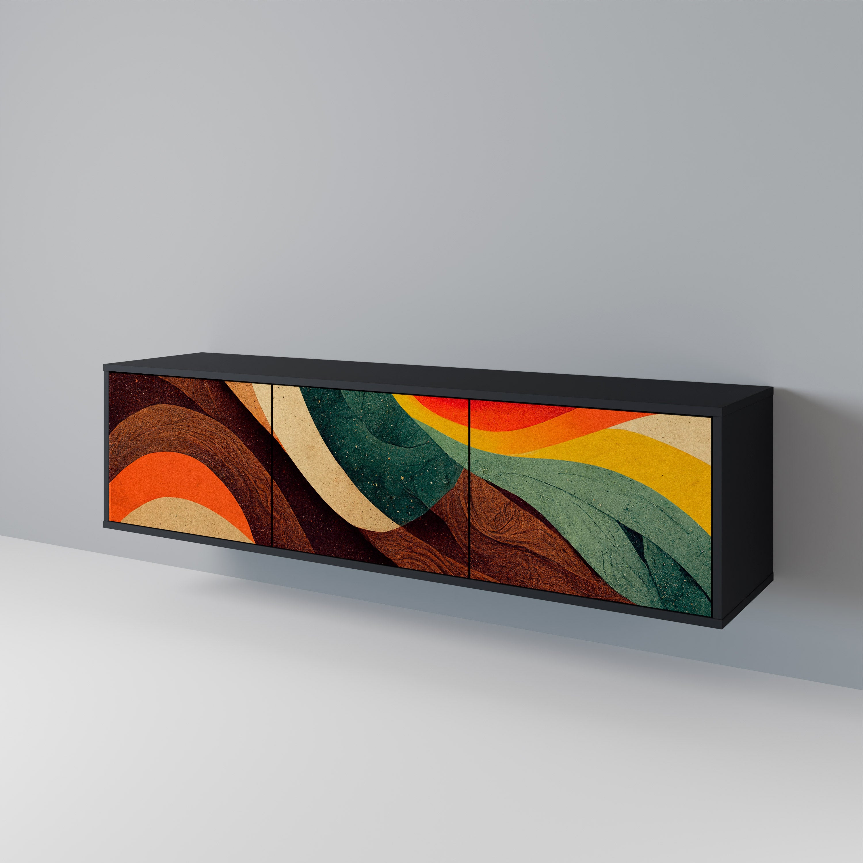 COLORFUL STRANDS 3-Door TV Cabinet