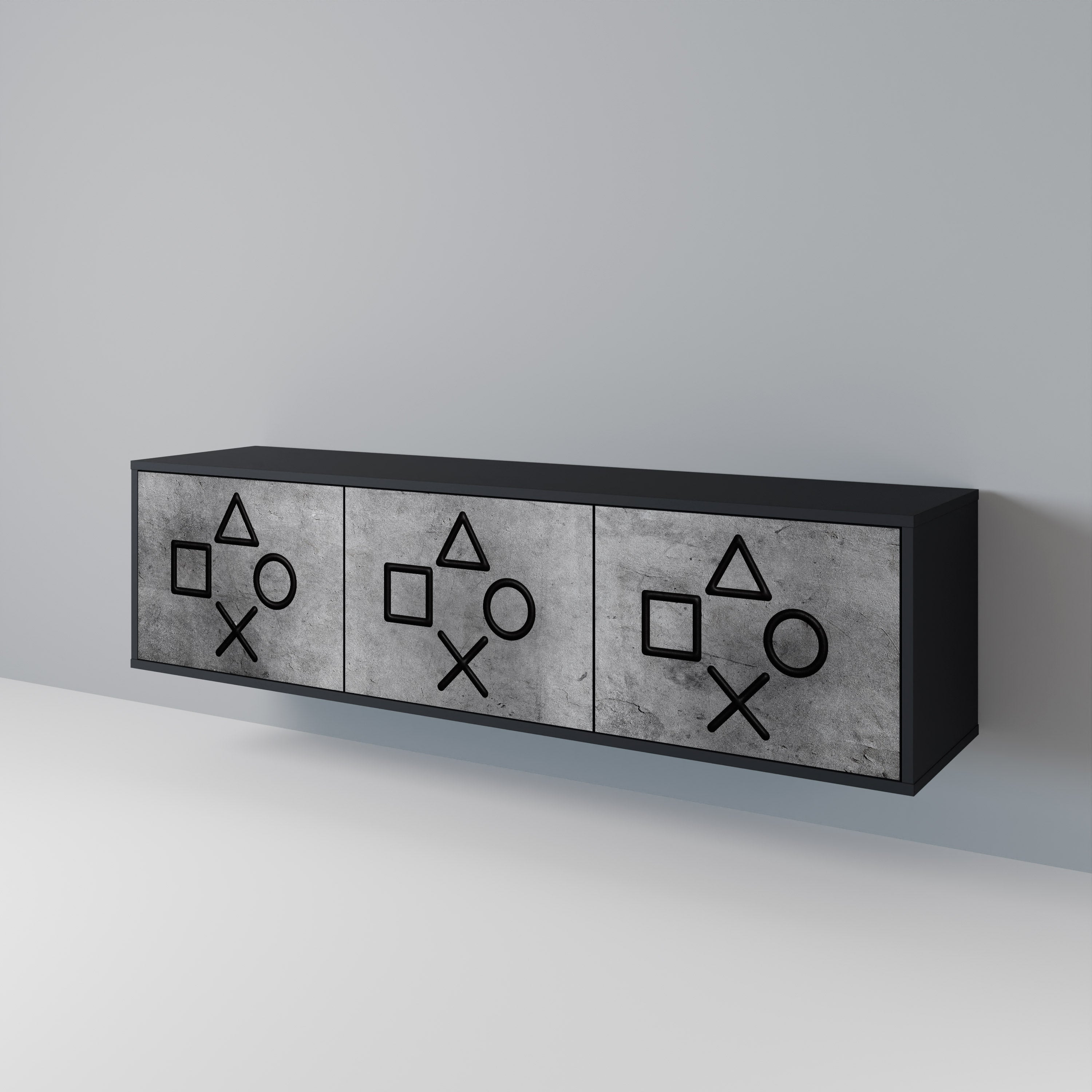 GAMER CHOICE Mueble de TV de 3 Puertas