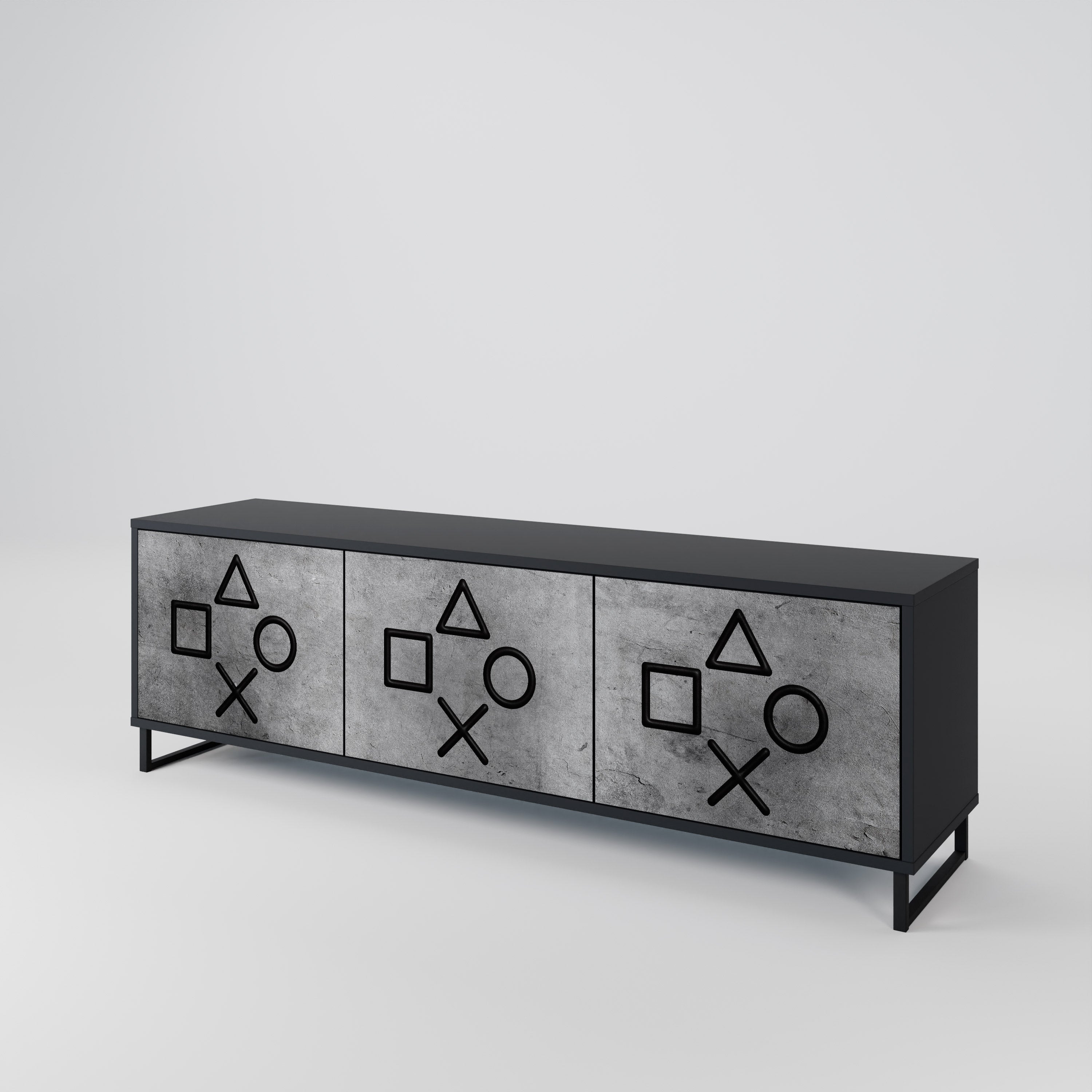 GAMER CHOICE Mueble de TV de 3 Puertas