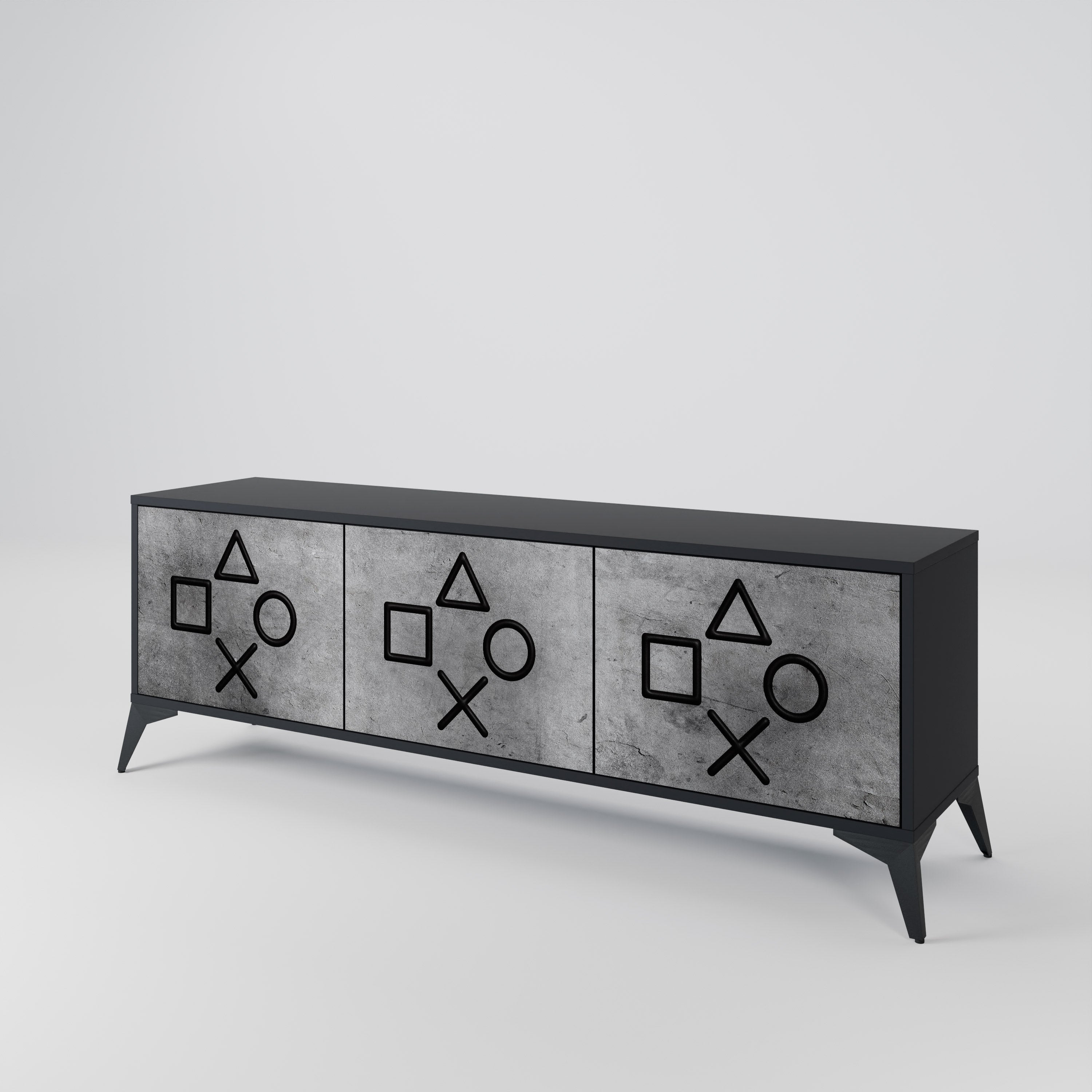 GAMER CHOICE Mueble de TV de 3 Puertas