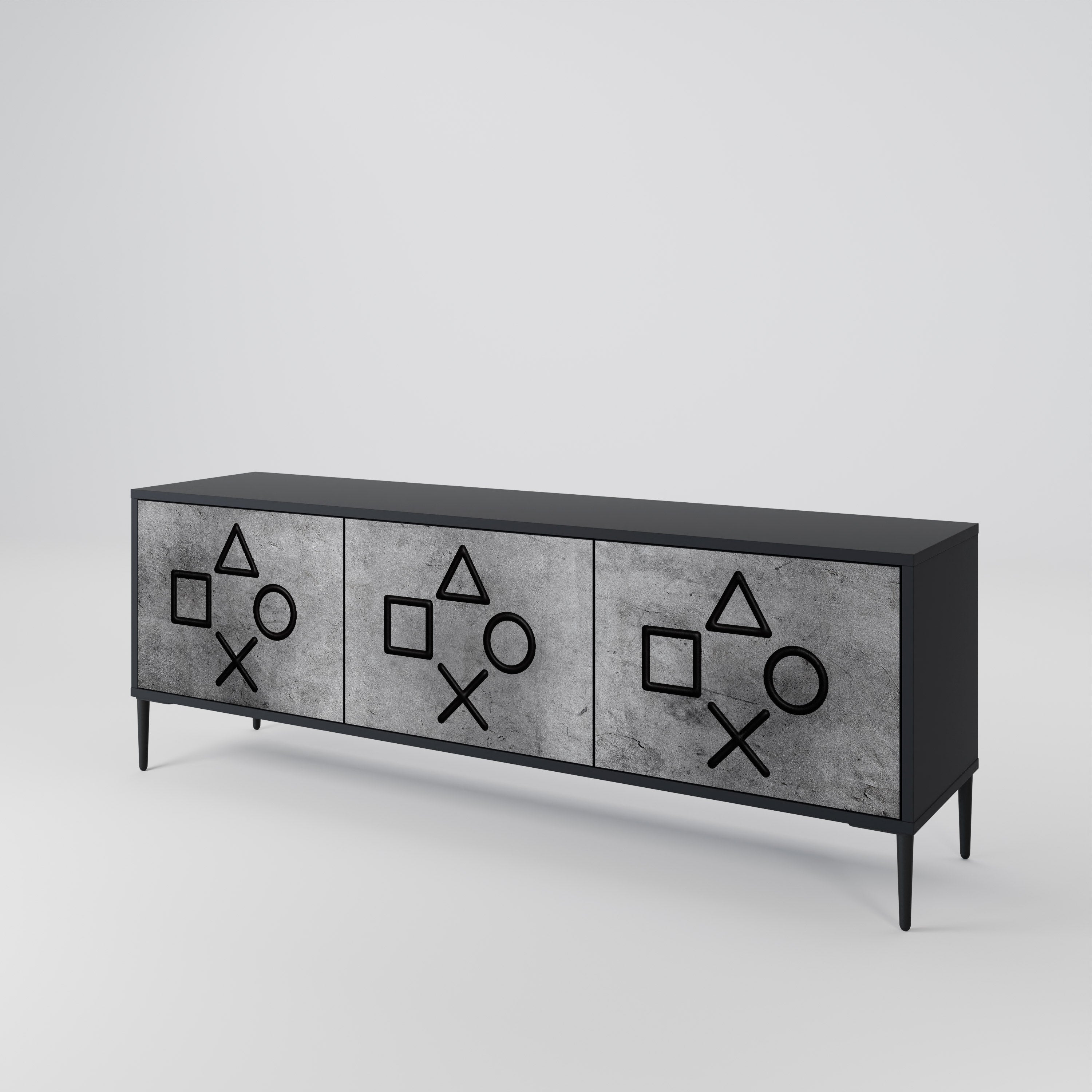GAMER CHOICE Mueble de TV de 3 Puertas