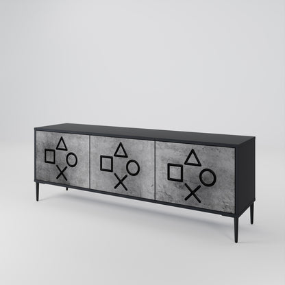 GAMER CHOICE Mueble de TV de 3 Puertas