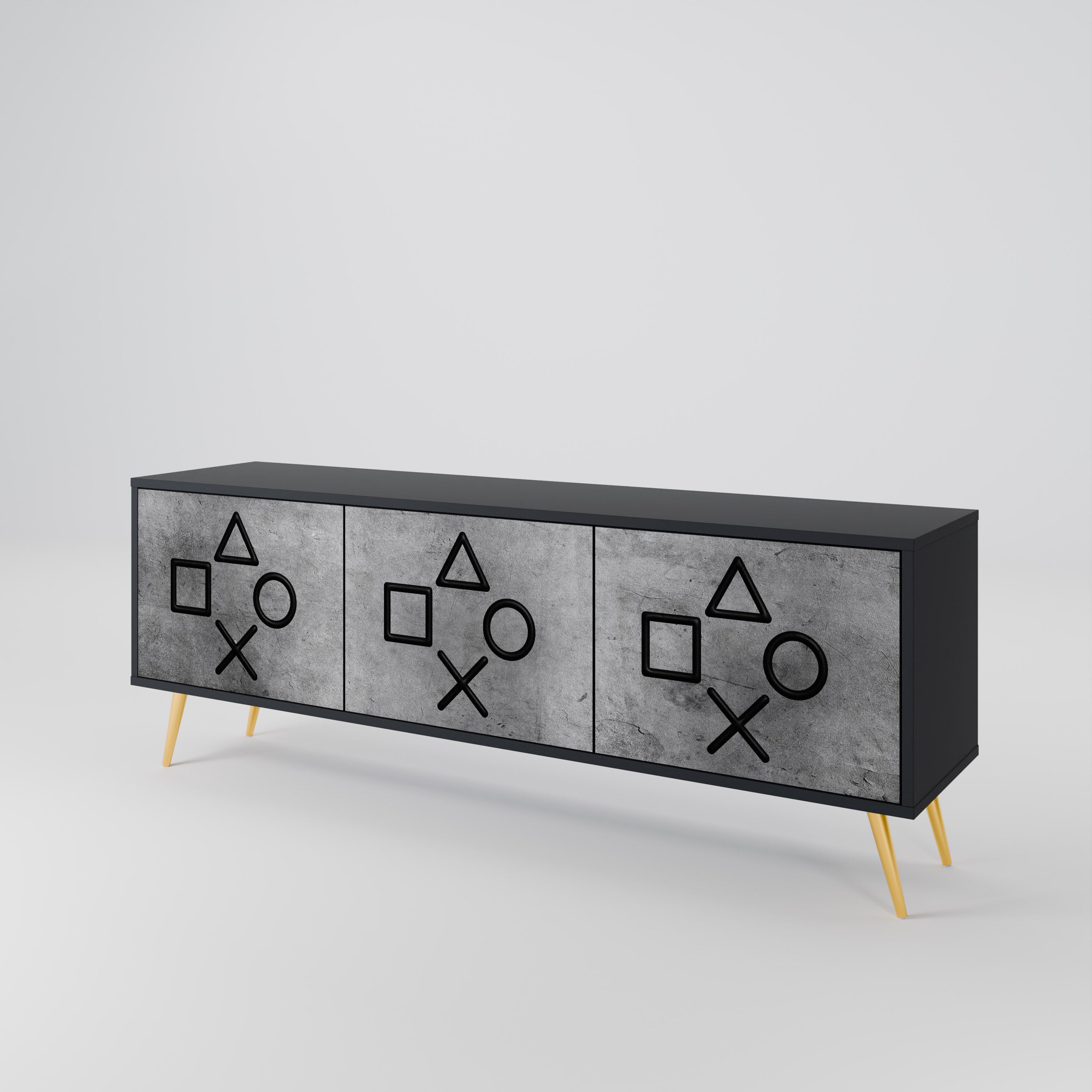 GAMER CHOICE Mueble de TV de 3 Puertas