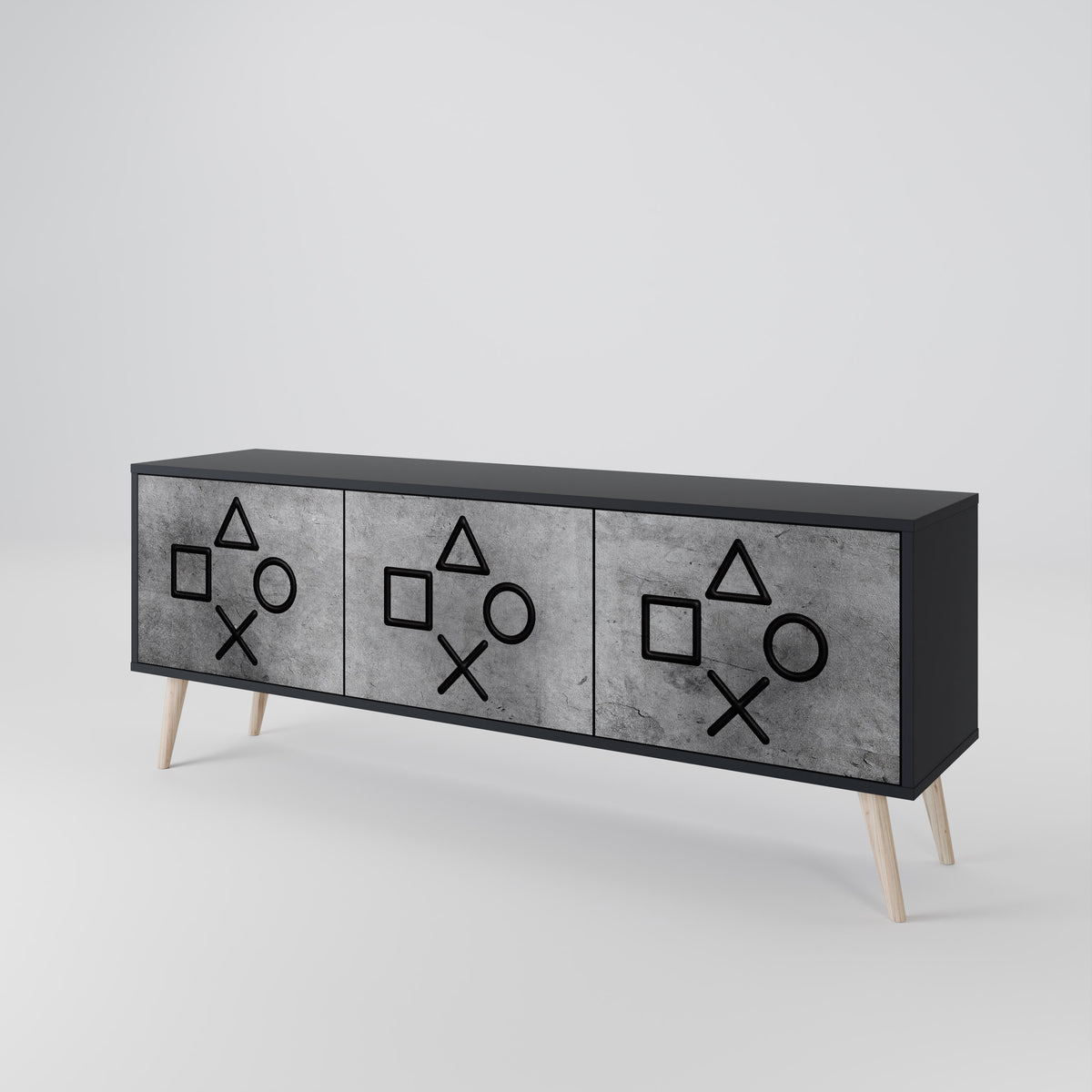 GAMER CHOICE 3-Door TV Cabinet