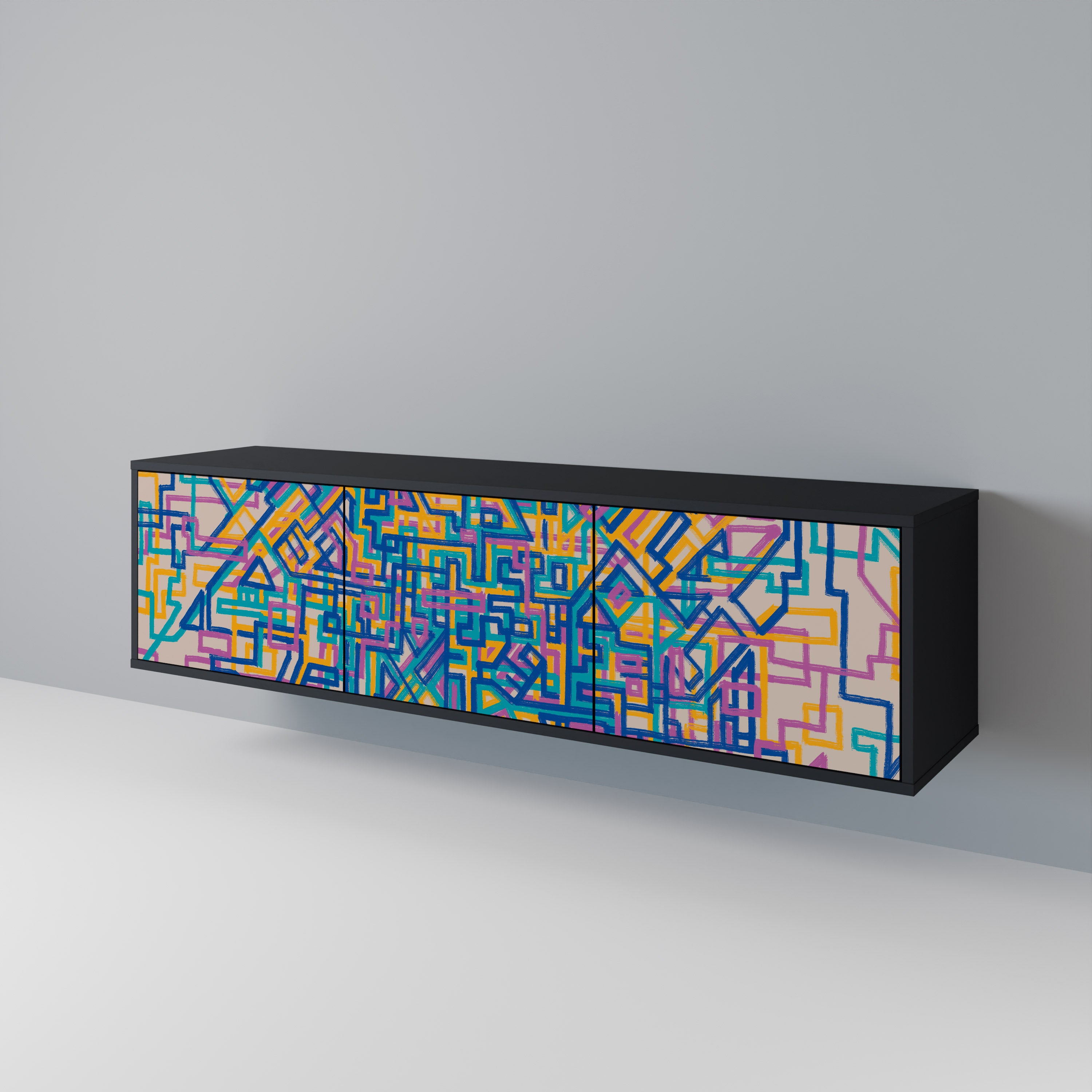 MEMORIES MAP Mueble de TV de 3 Puertas