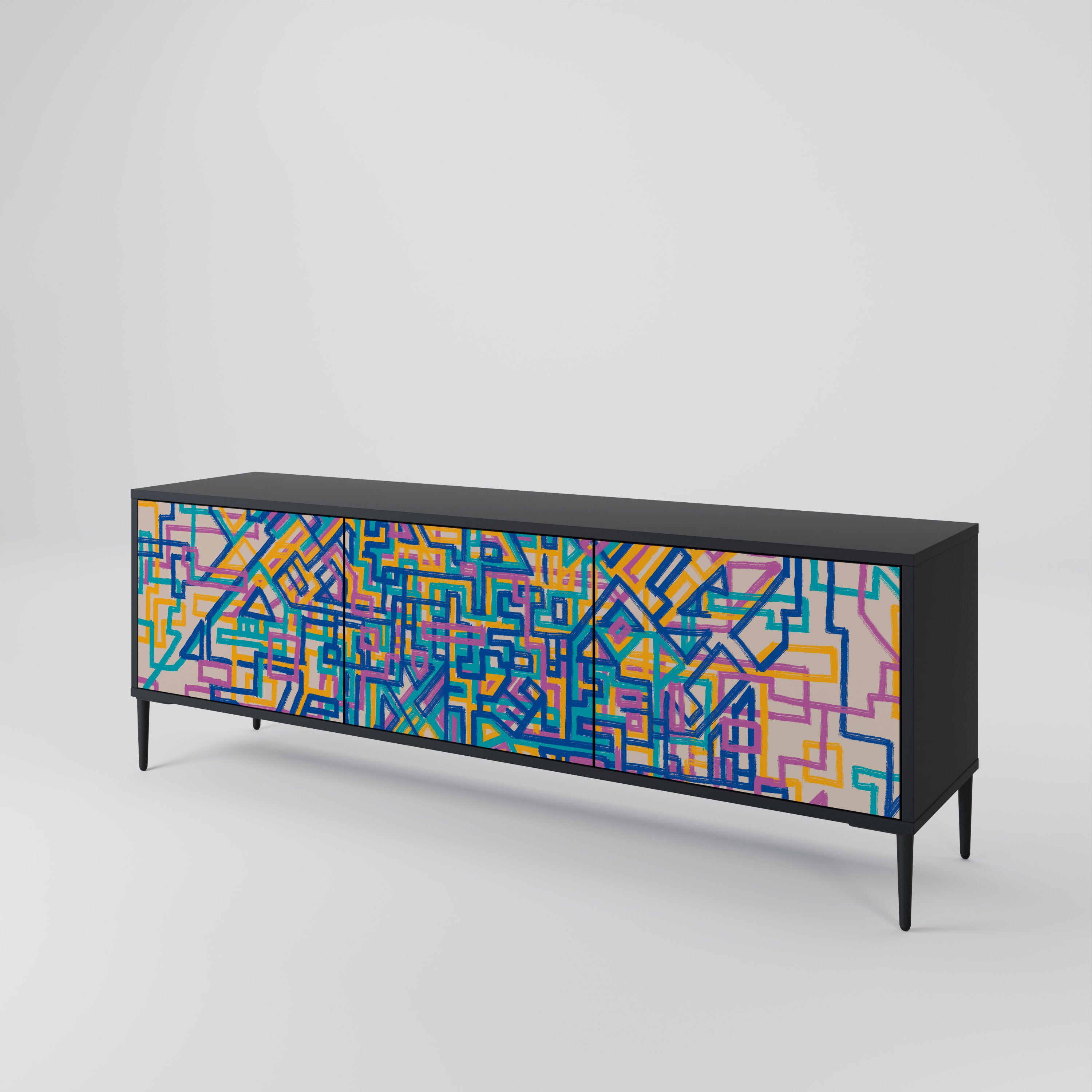 MEMORIES MAP Mueble de TV de 3 Puertas