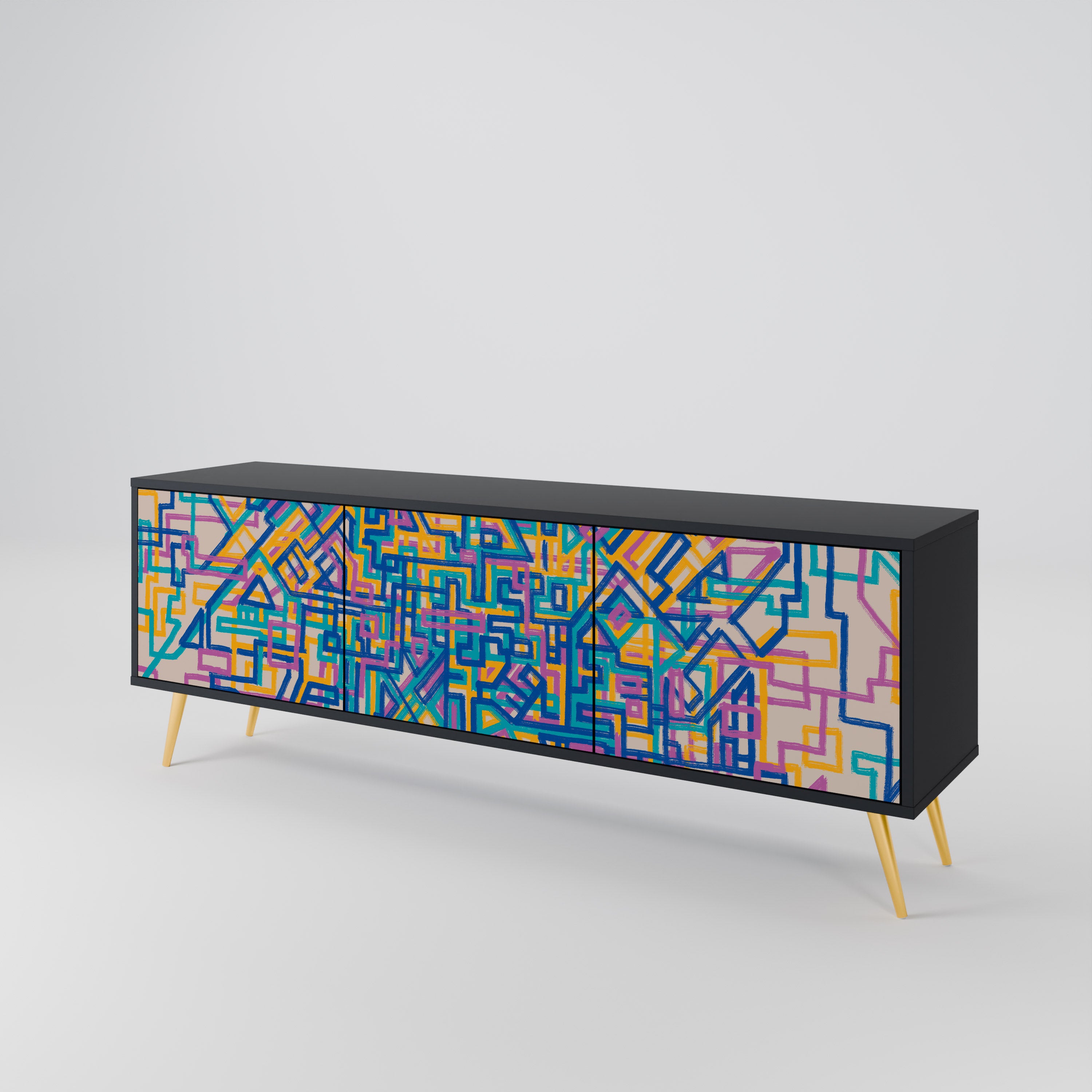 MEMORIES MAP Mueble de TV de 3 Puertas