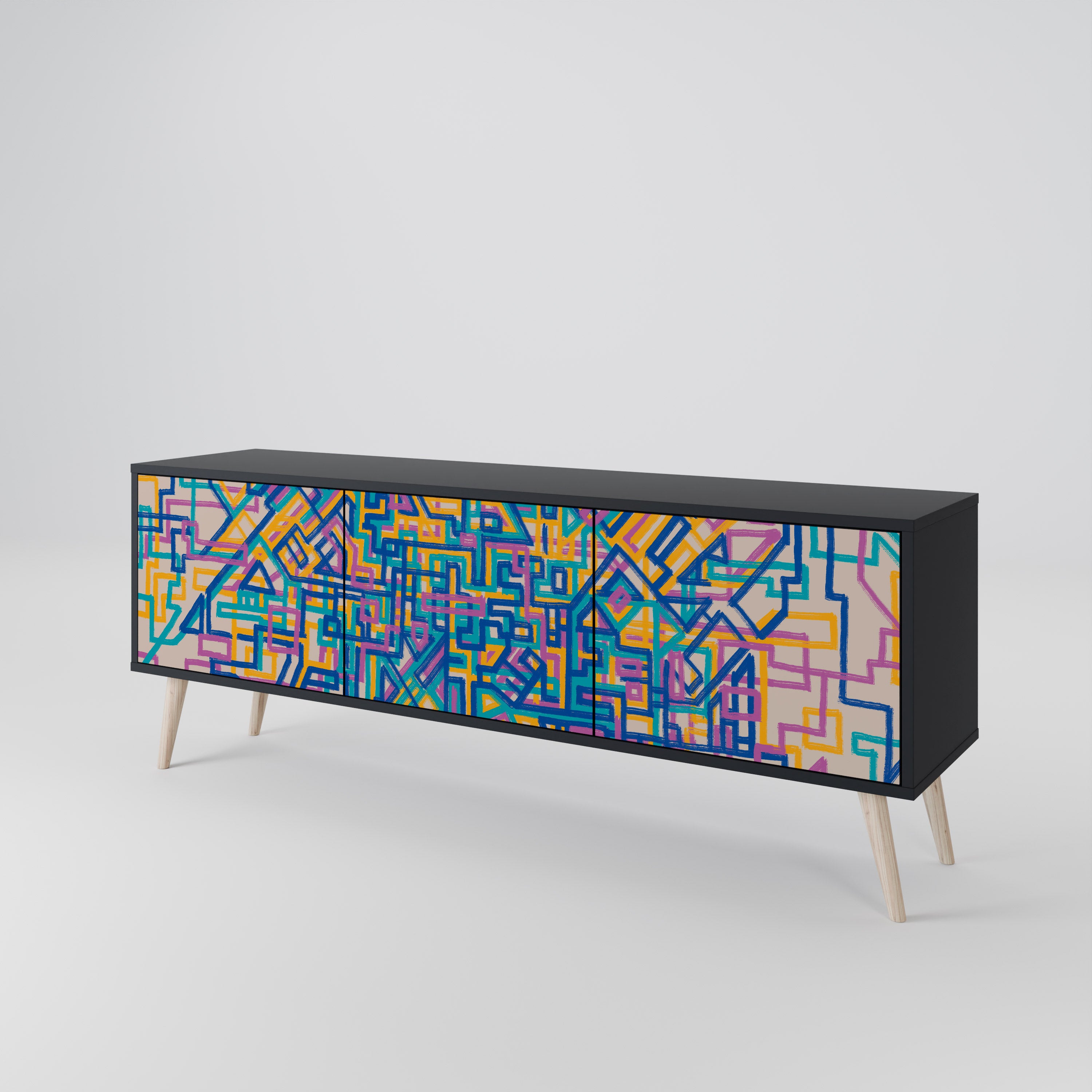 MEMORIES MAP Mueble de TV de 3 Puertas