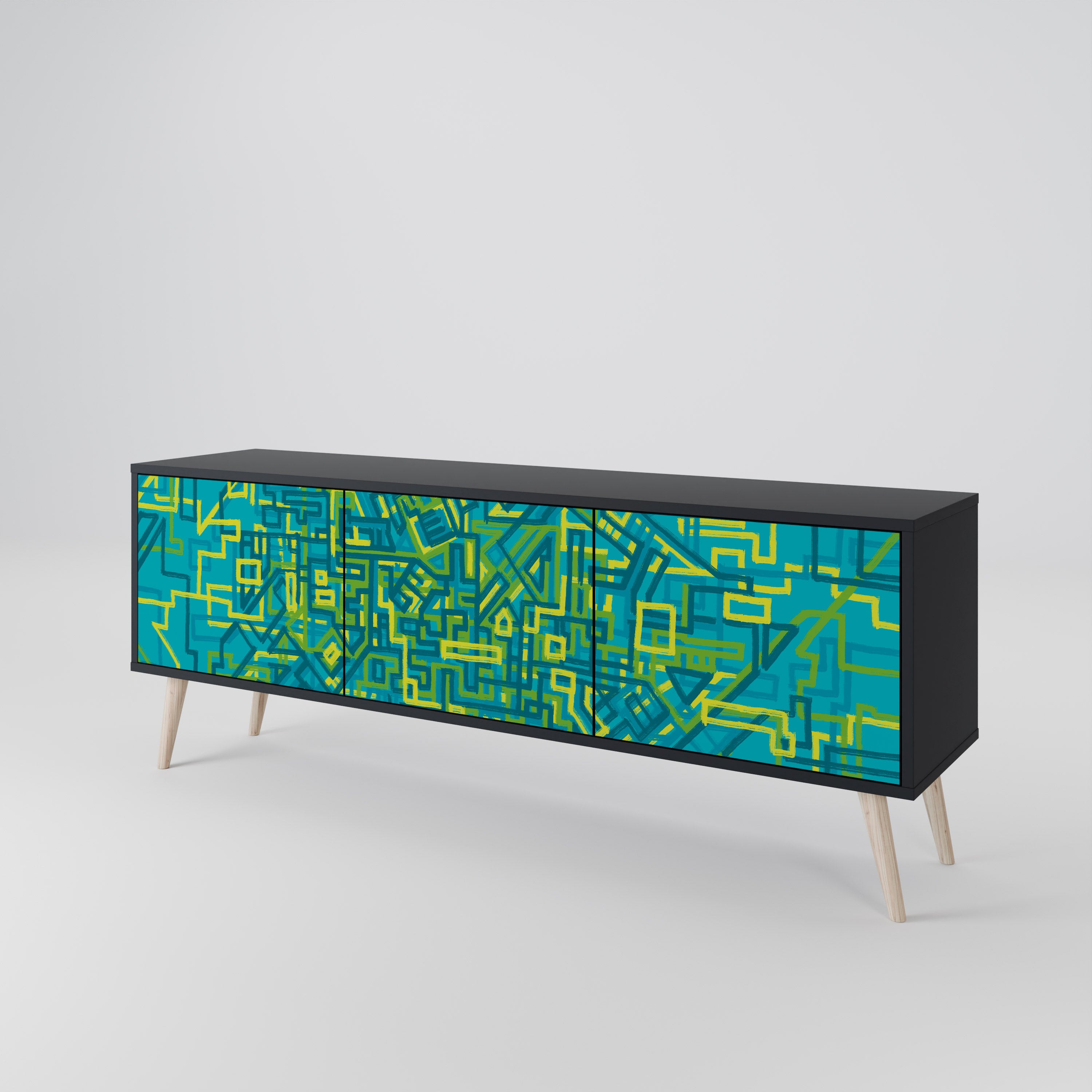 NOSTALGIC MEMORIES Mueble de TV de 3 Puertas