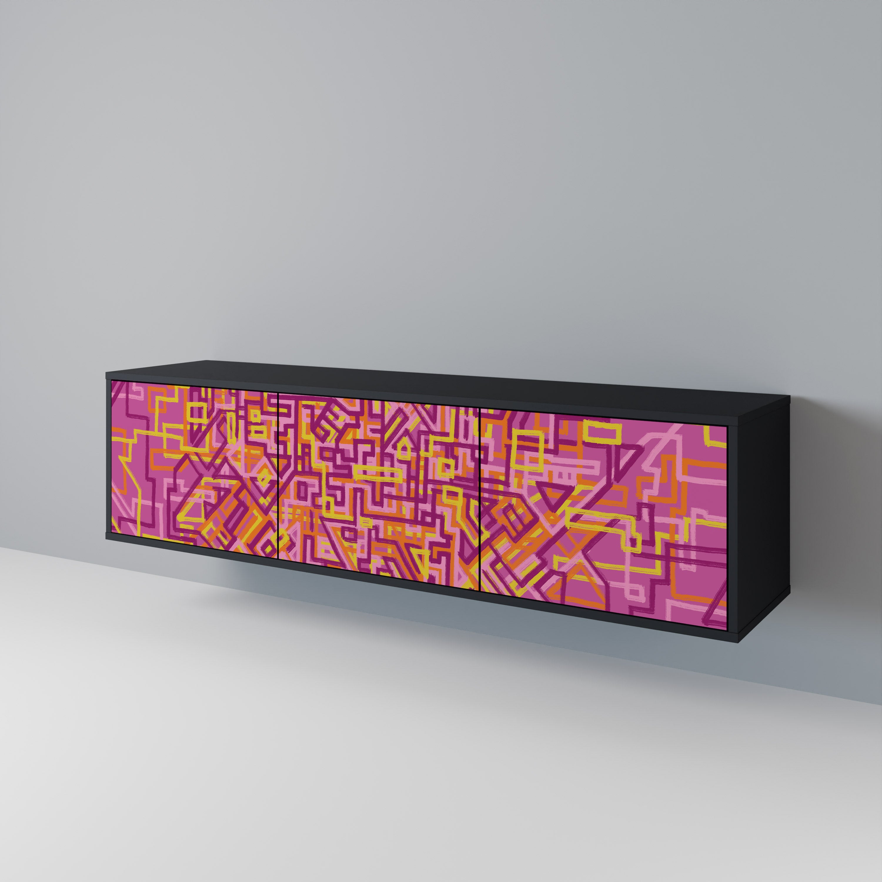 LOVELY MEMORIES Mueble de TV de 3 Puertas