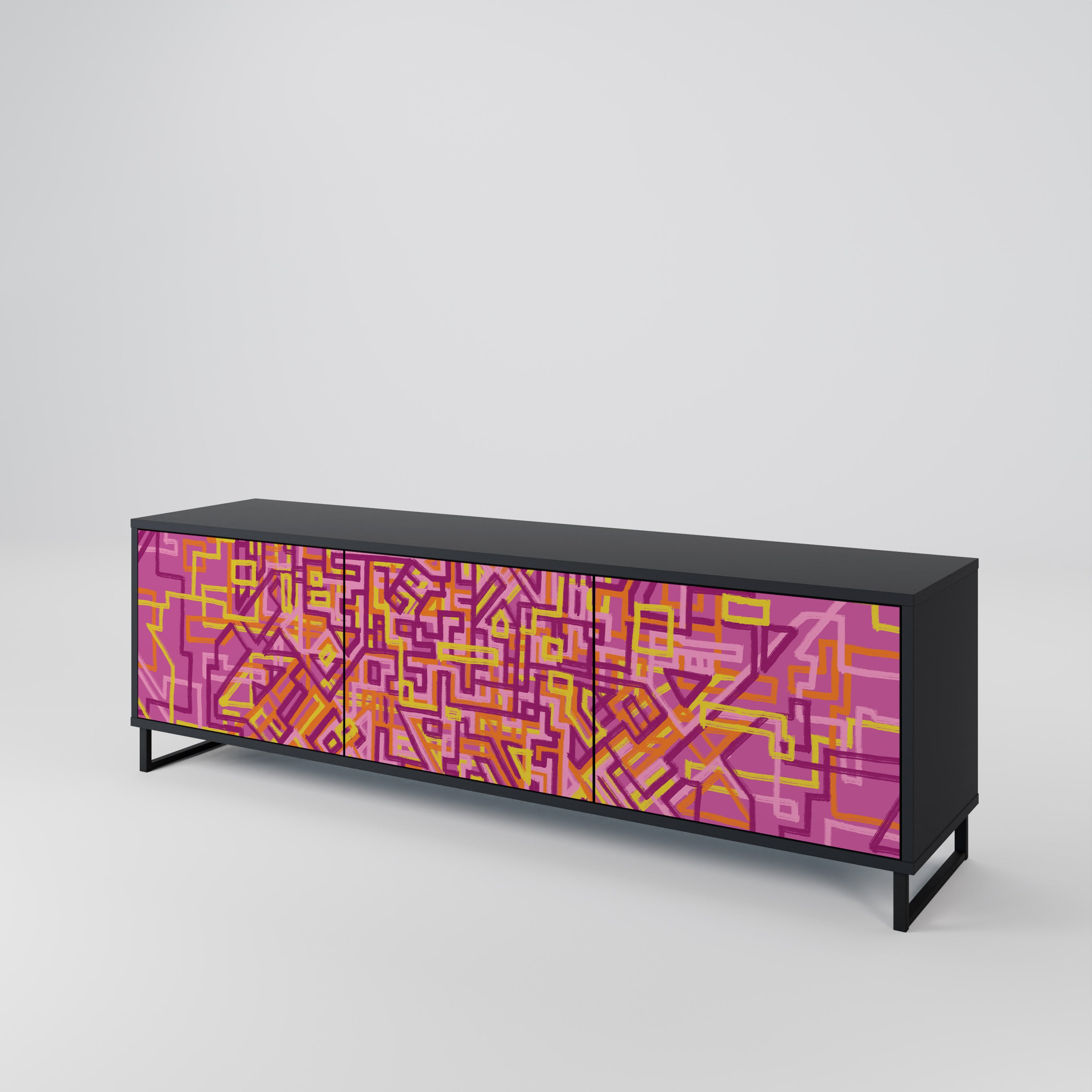 LOVELY MEMORIES Mueble de TV de 3 Puertas