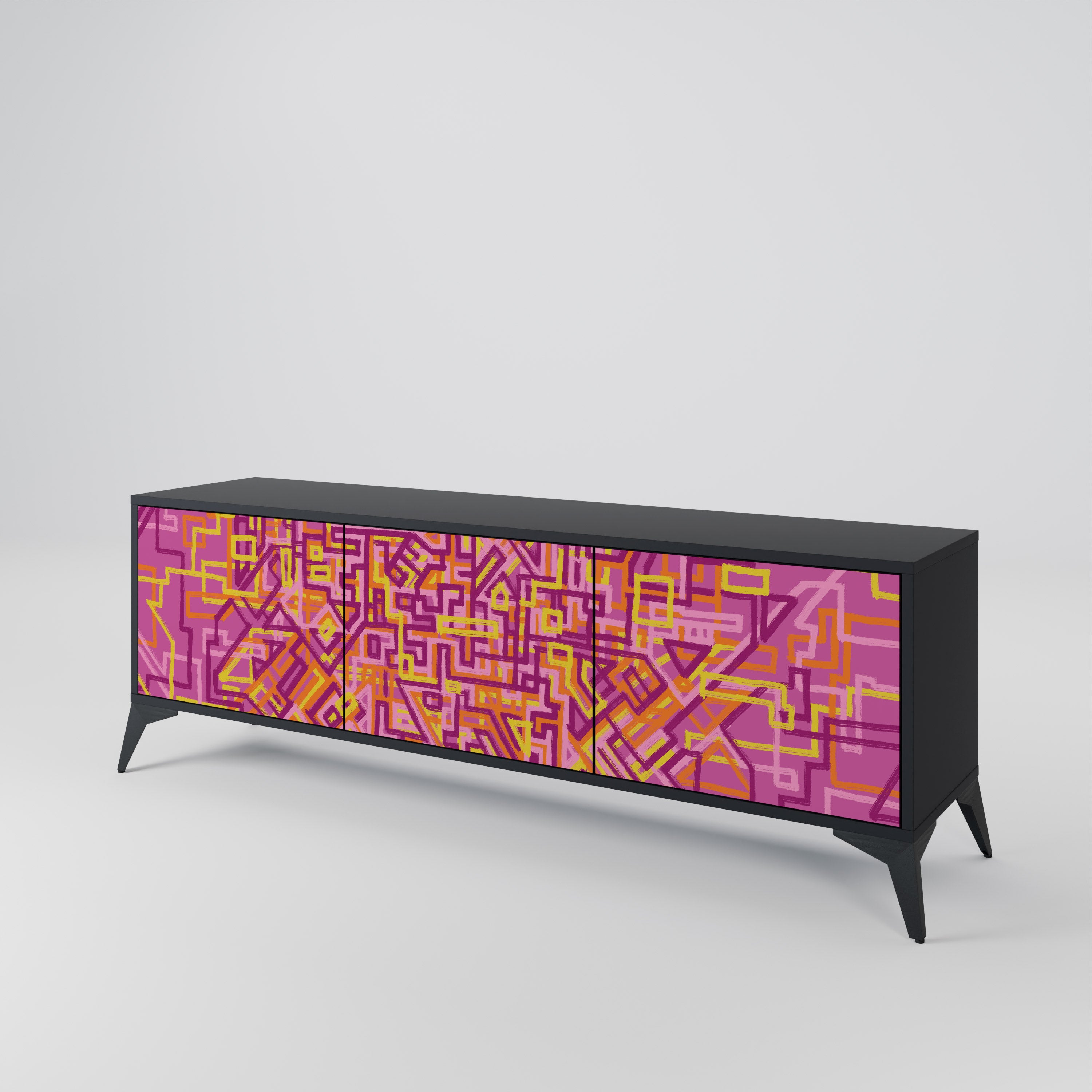 LOVELY MEMORIES Mueble de TV de 3 Puertas